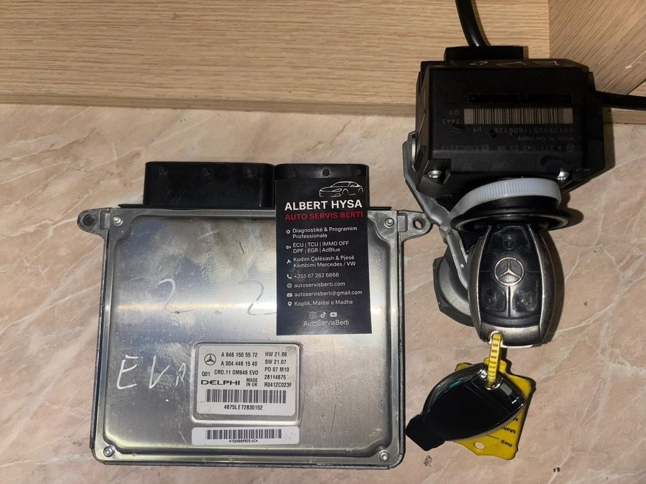 Mercedes ECU + EIS + Key Set — Delphi A646 150 55 72 - CDR 11 OM646 EVO