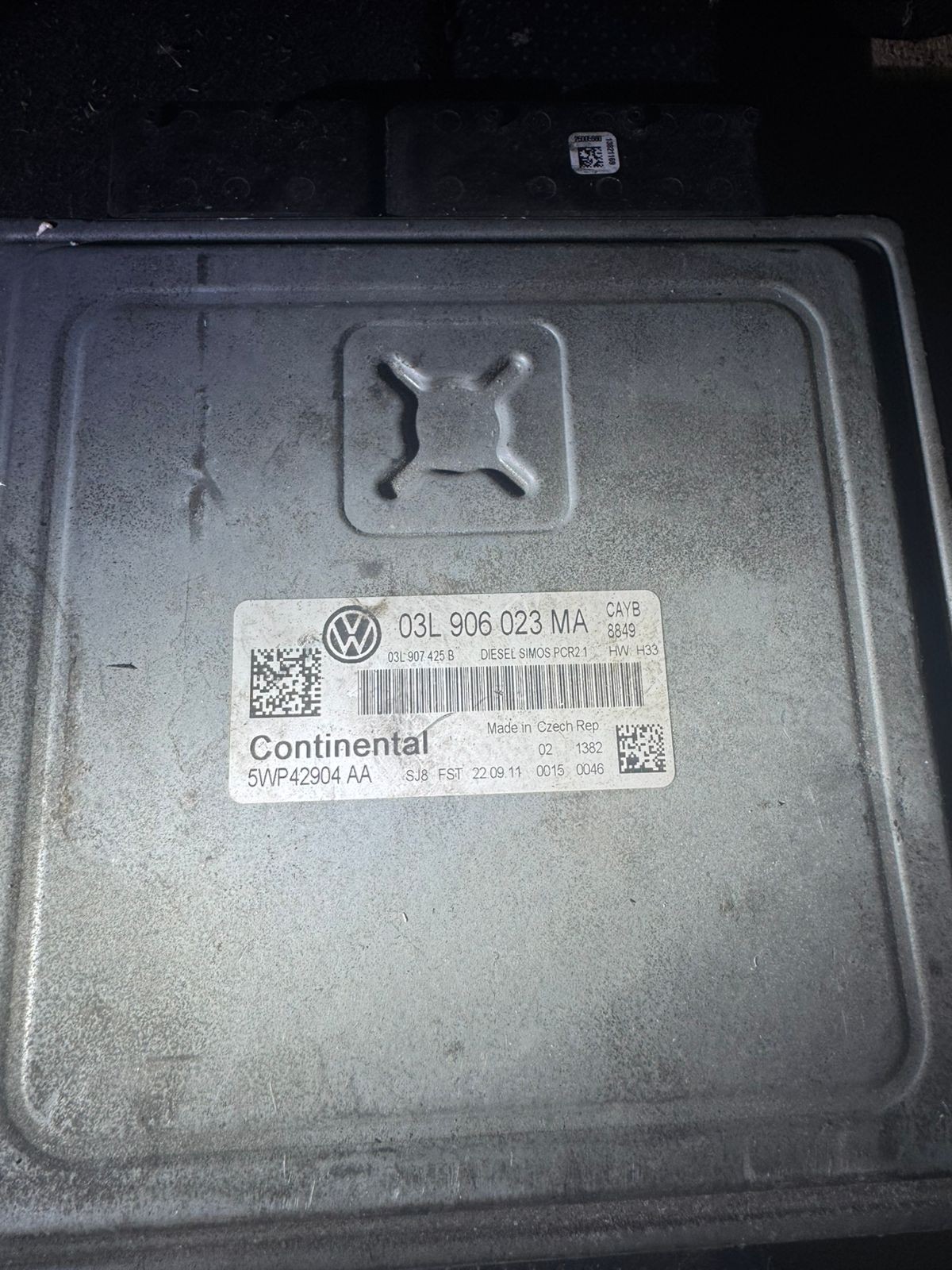 ECU 03L906023MA Simos PCR 2.1 Continental 5WP42904AA CAYB (1.6 TDI)