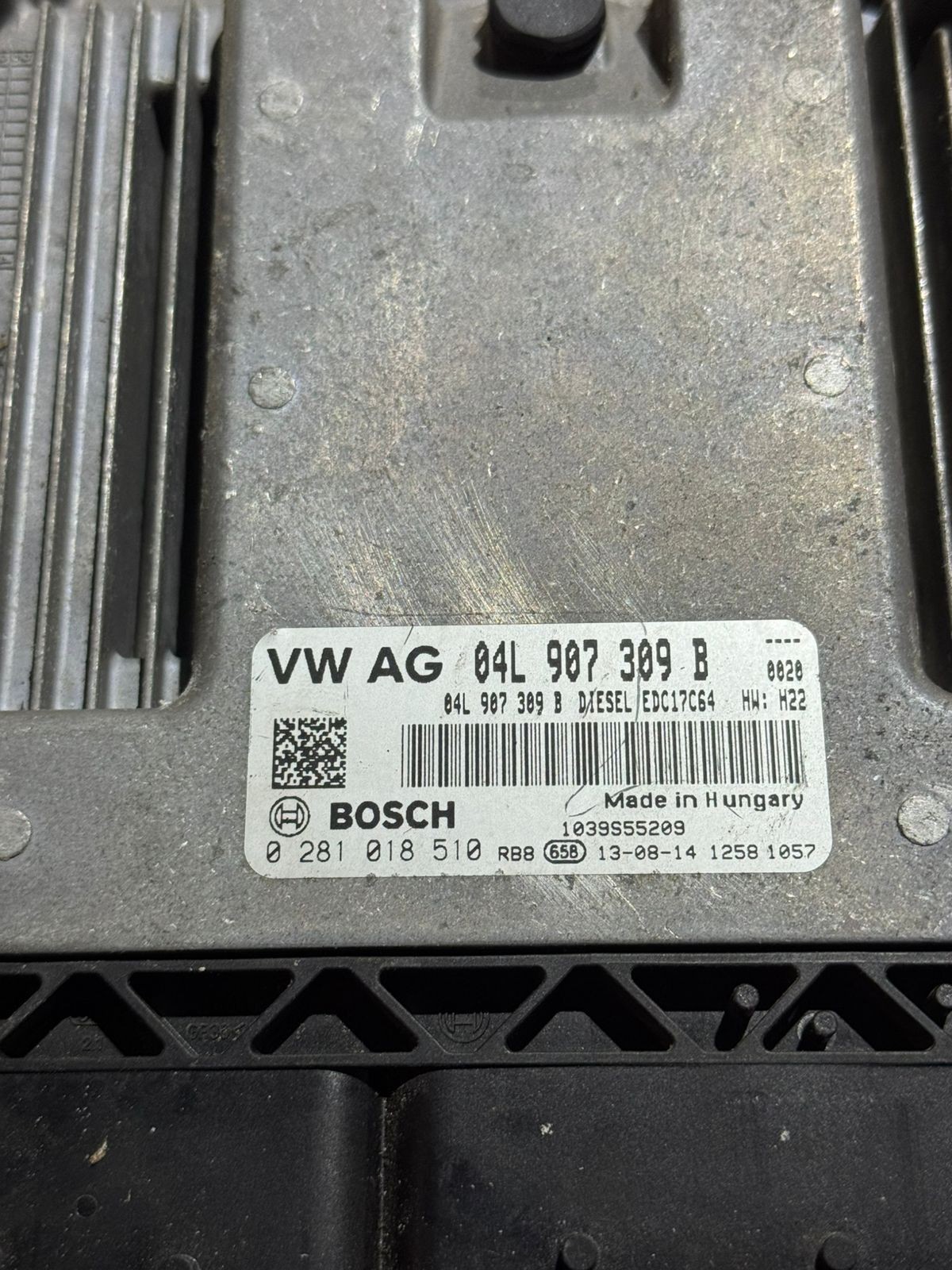 Bosch ECU 04L907309B Diesel EDC17C64 H22 0281018510 VW Audi Engine Unit