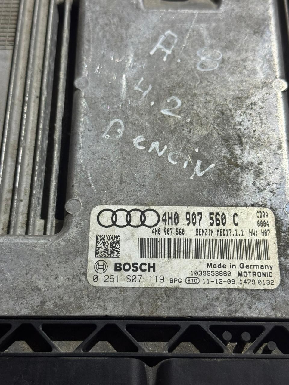 Bosch ECU 4H0907560C Petrol MED17.1.1 H07 0261S07119 Audi VW Engine Control