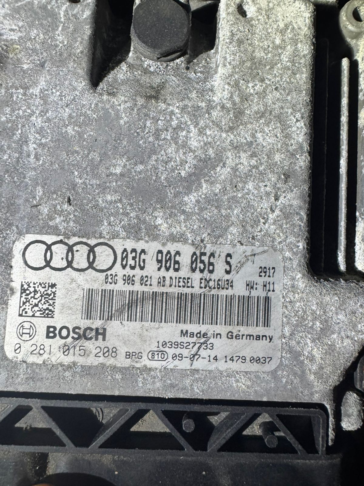 Bosch ECU 03G906056S Diesel EDC16U34 H11 0281015208 VW Audi Engine Unit