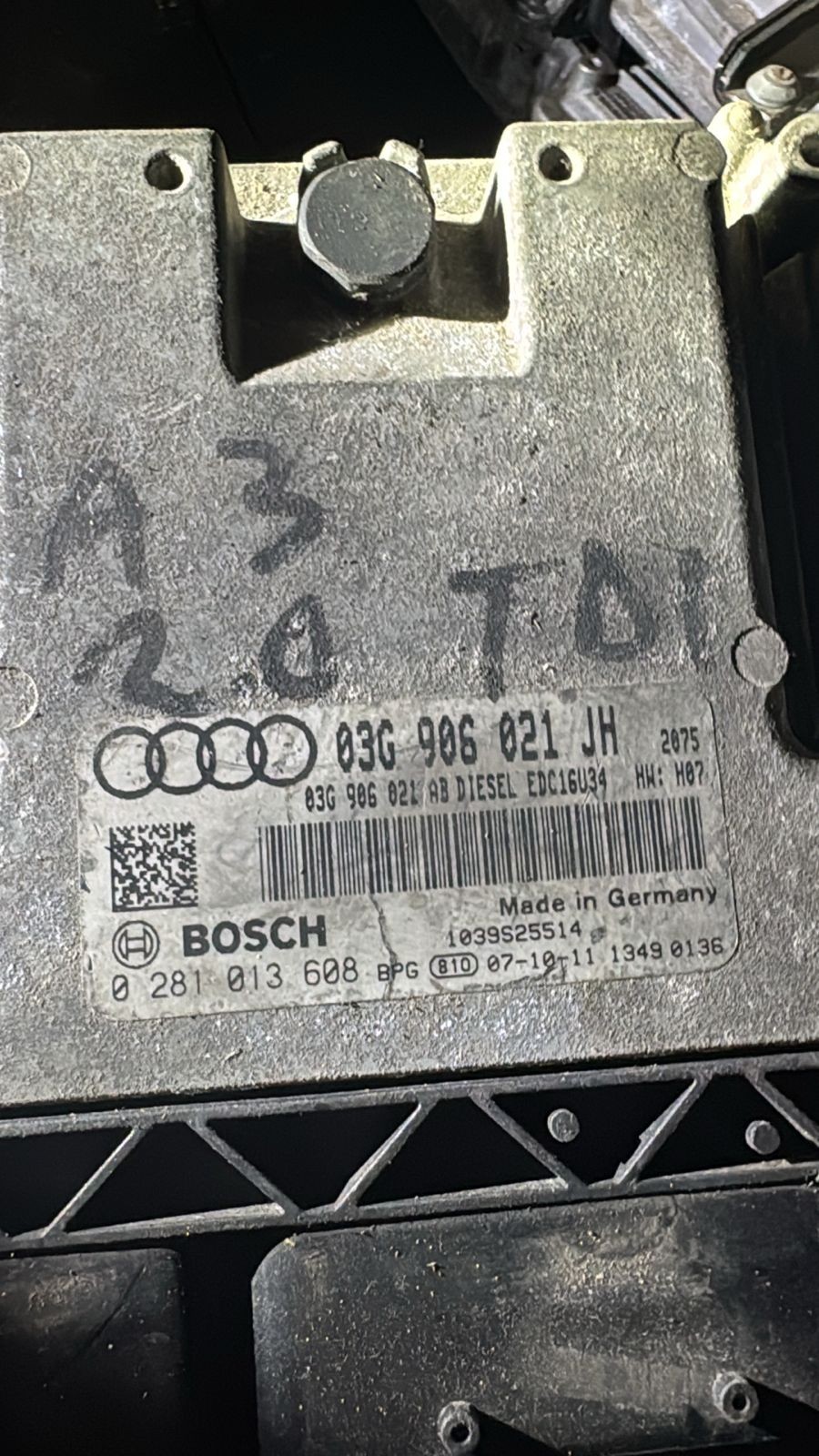 Bosch ECU 03G906021JH Diesel EDC16U34 H07 0281013608 VW Audi Engine Unit