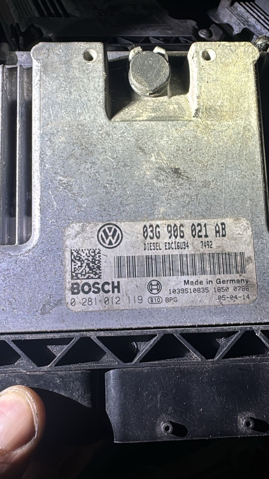 Bosch ECU 03G906021AB Diesel EDC16U34 0281012119 VW Audi Engine Unit
