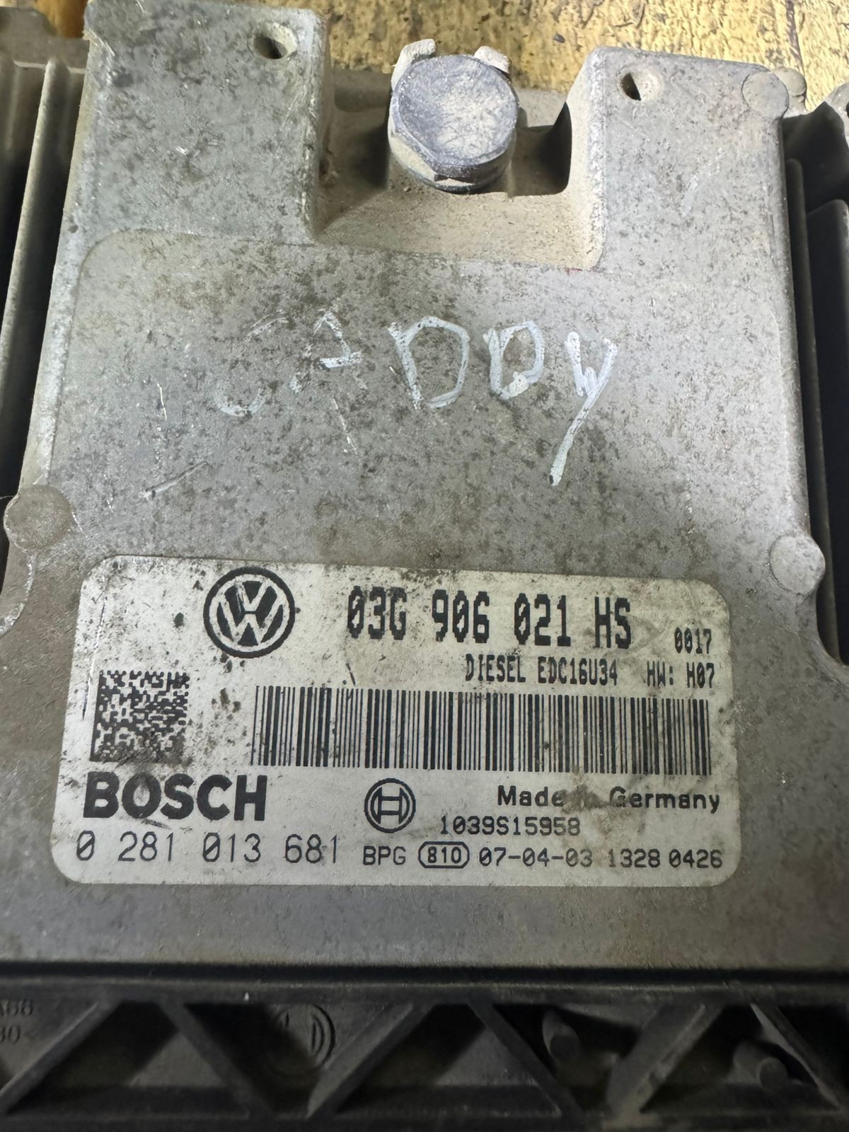 Bosch ECU 03G906021HS Diesel EDC16U34 H07 0281013681 VW Audi Engine Unit
