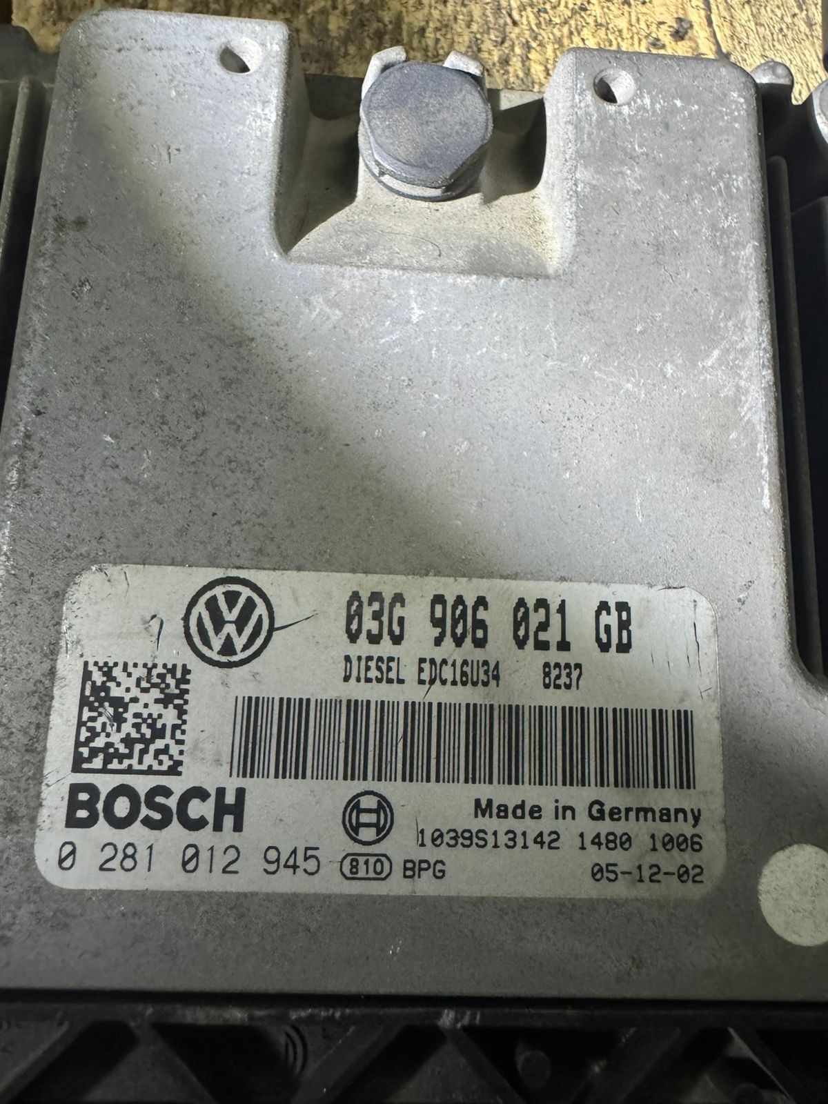 Bosch ECU 03G906021GB Diesel EDC16U34 0281012945 VW Audi Engine Unit