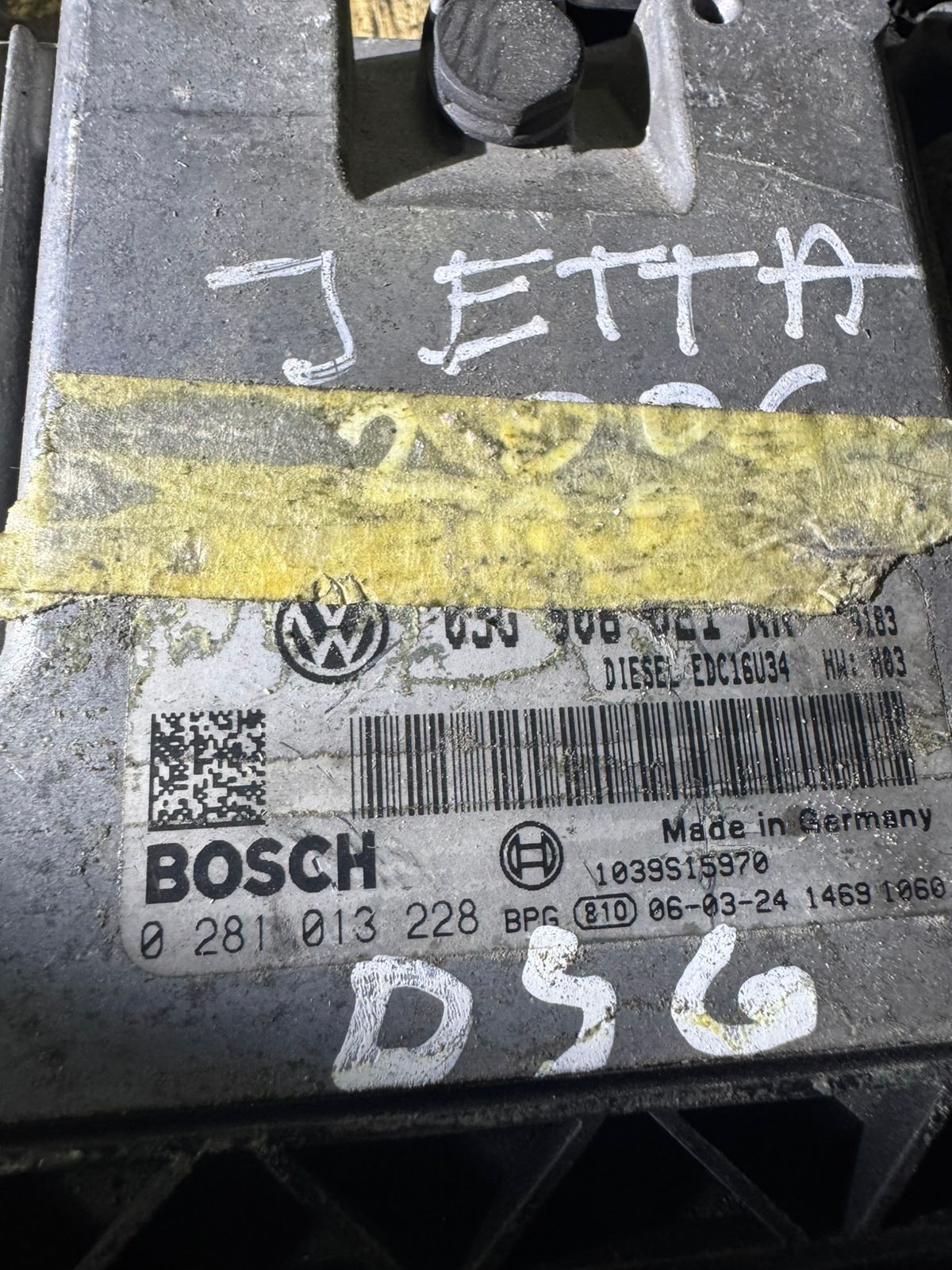 Bosch ECU 03G906021KK Diesel EDC16U34 H03 0281013228 VW Audi Engine Unit