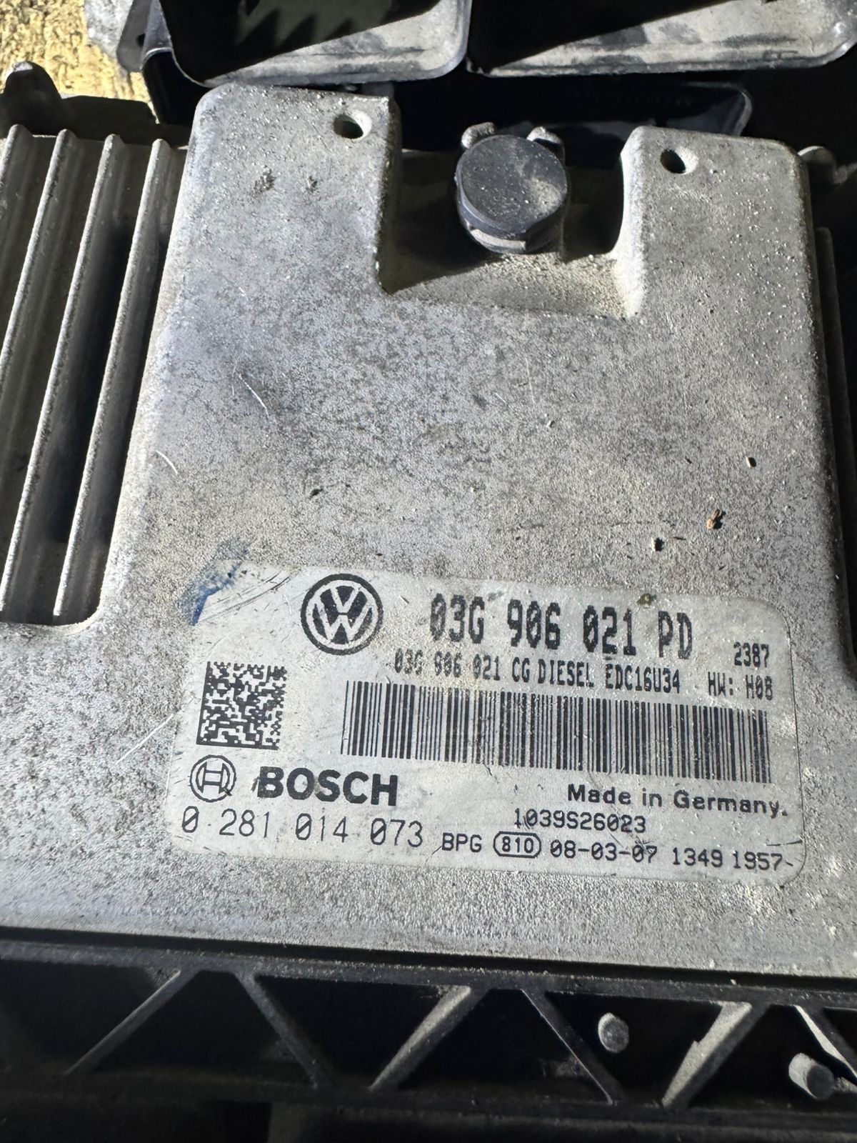 Bosch ECU 03G906021PD Diesel EDC16U34 H08 0281014073 VW Audi Engine Unit