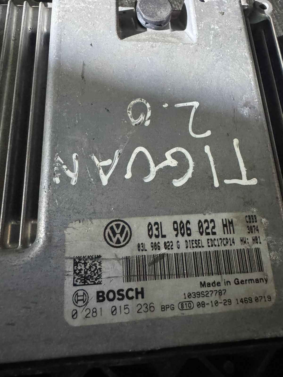 Bosch ECU 03L906022HM 03L906022G EDC17CP14 0281015236 VW Audi Engine Control Uni