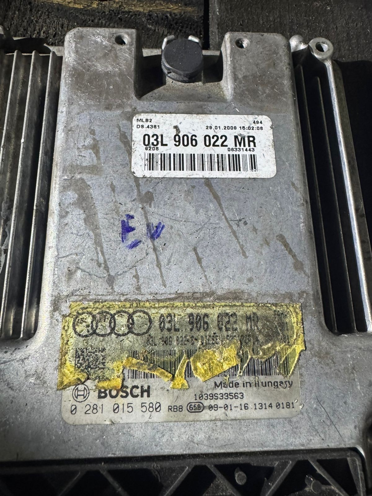 Bosch ECU 03L906022MR EDC17CP14 0281015580 VW Audi Engine Control Unit