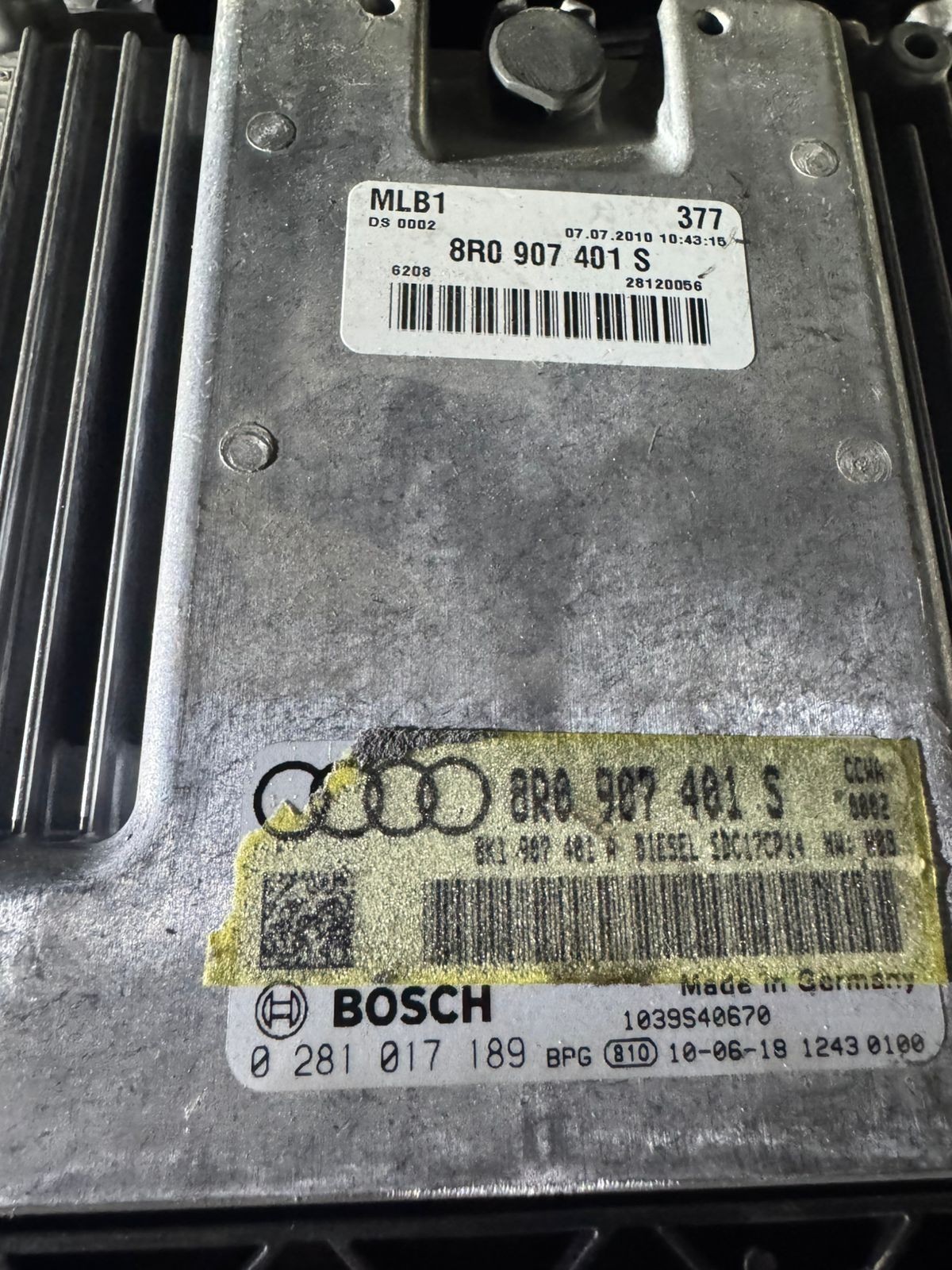 Bosch ECU 8R0907401S EDC17CP14 0281017189 VW Audi Engine Control Unit