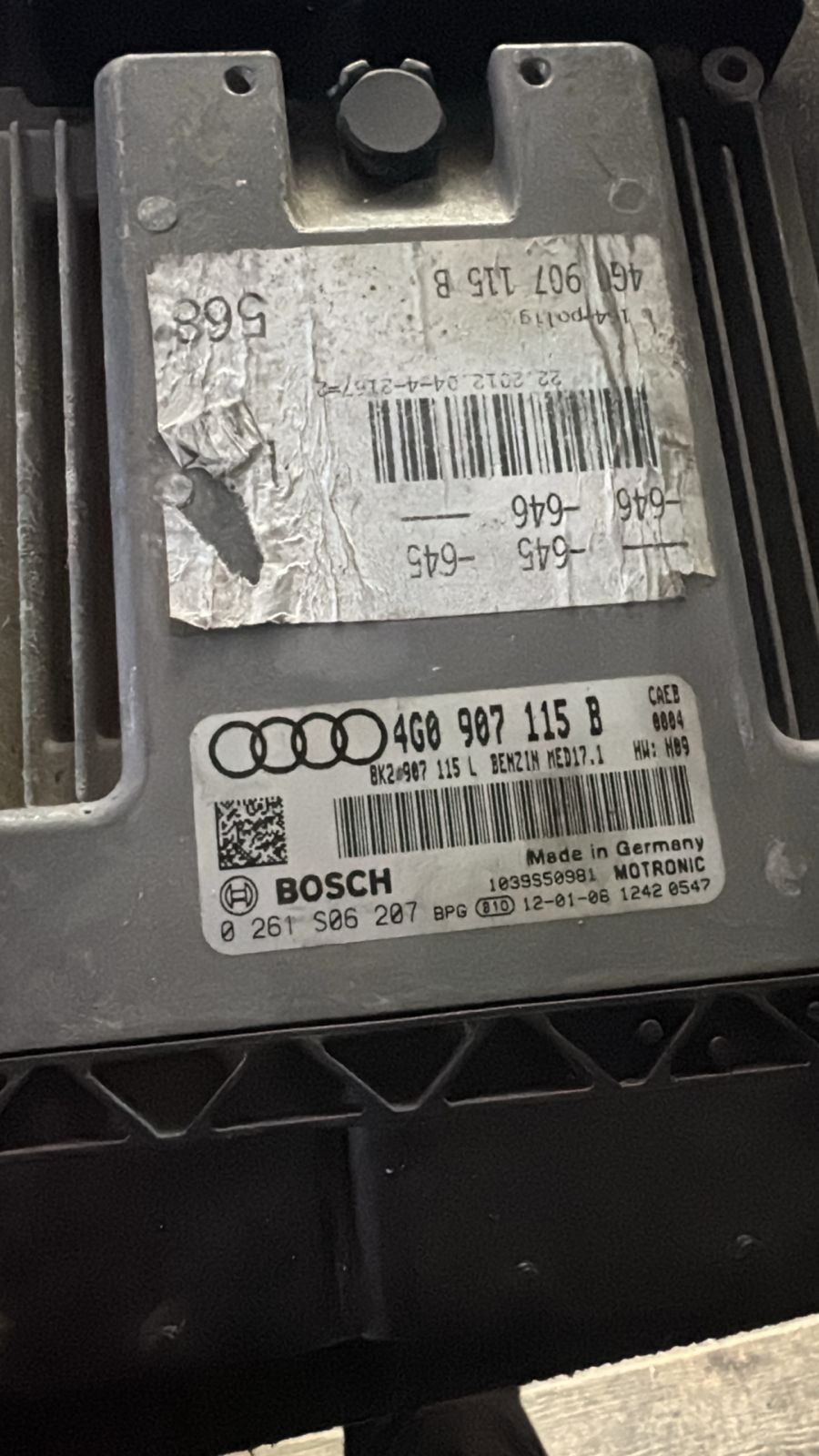 Bosch ECU 4G0907115B MED17.1 0261S06207 Audi VW Engine Control Unit