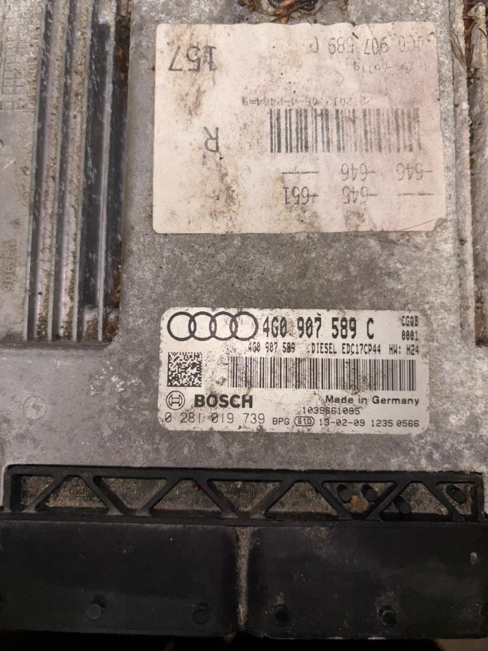 Bosch ECU 4G0907589C EDC17CP44 0281019739 VW Audi Engine Control Unit