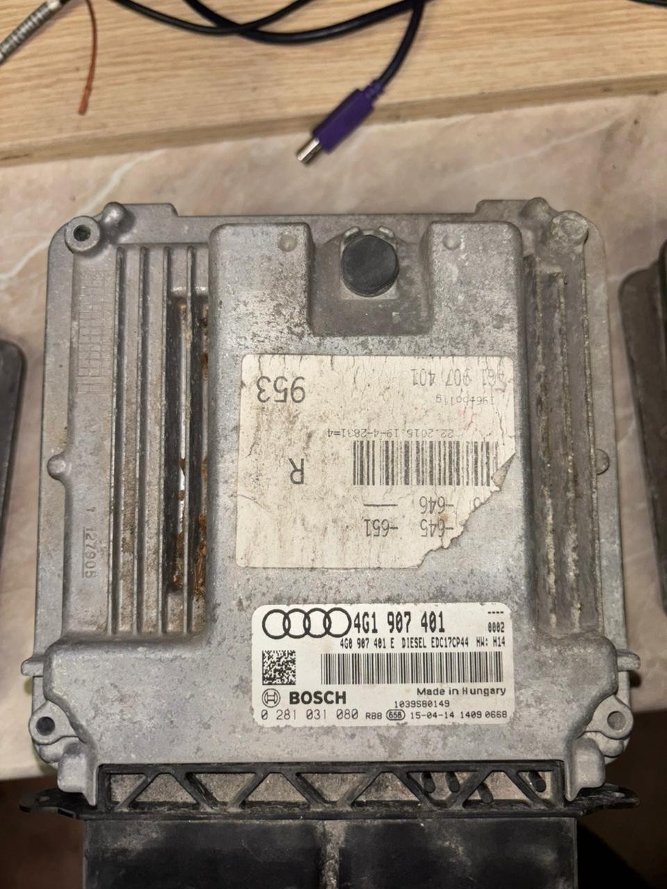 Bosch ECU 4G1907401 EDC17CP44 0281031080 VW Audi Engine Control Unit