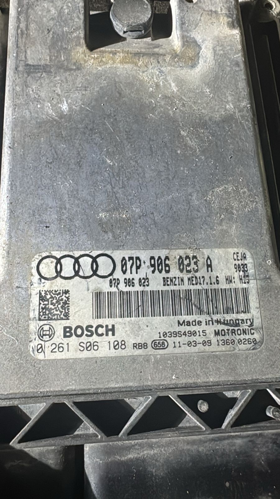 Bosch ECU 07P906023A MED17.1.6 0261S06108 VW Audi Engine Control Unit