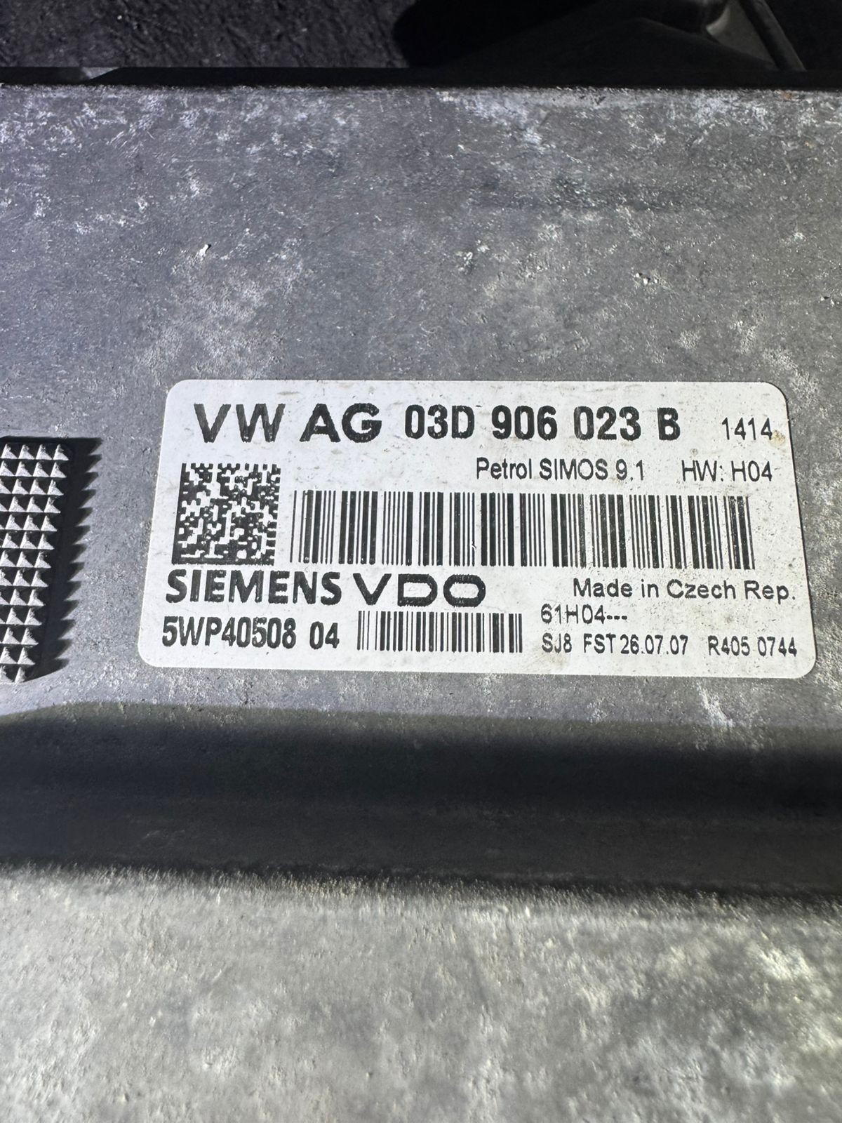Siemens VDO ECU 03D906023B 5WP40508 04 Simos 9.1 VW Audi Engine Control Unit