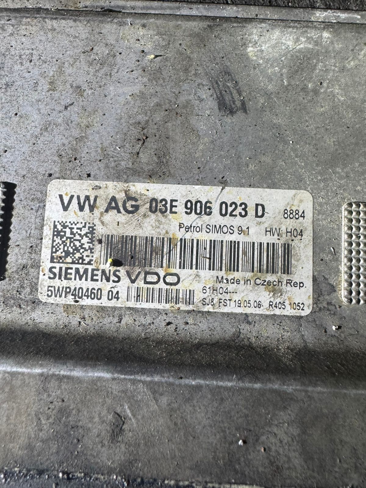 Siemens VDO ECU 03E906023D 5WP40460 04 Simos 9.1 VW Audi Engine Control Unit