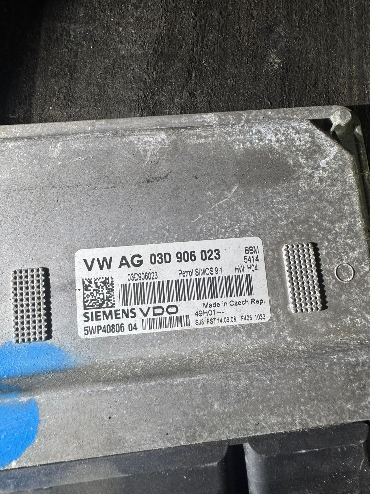 Siemens VDO ECU 03D906023 5WP40806 04 Simos 9.1 VW Audi Engine Control Unit