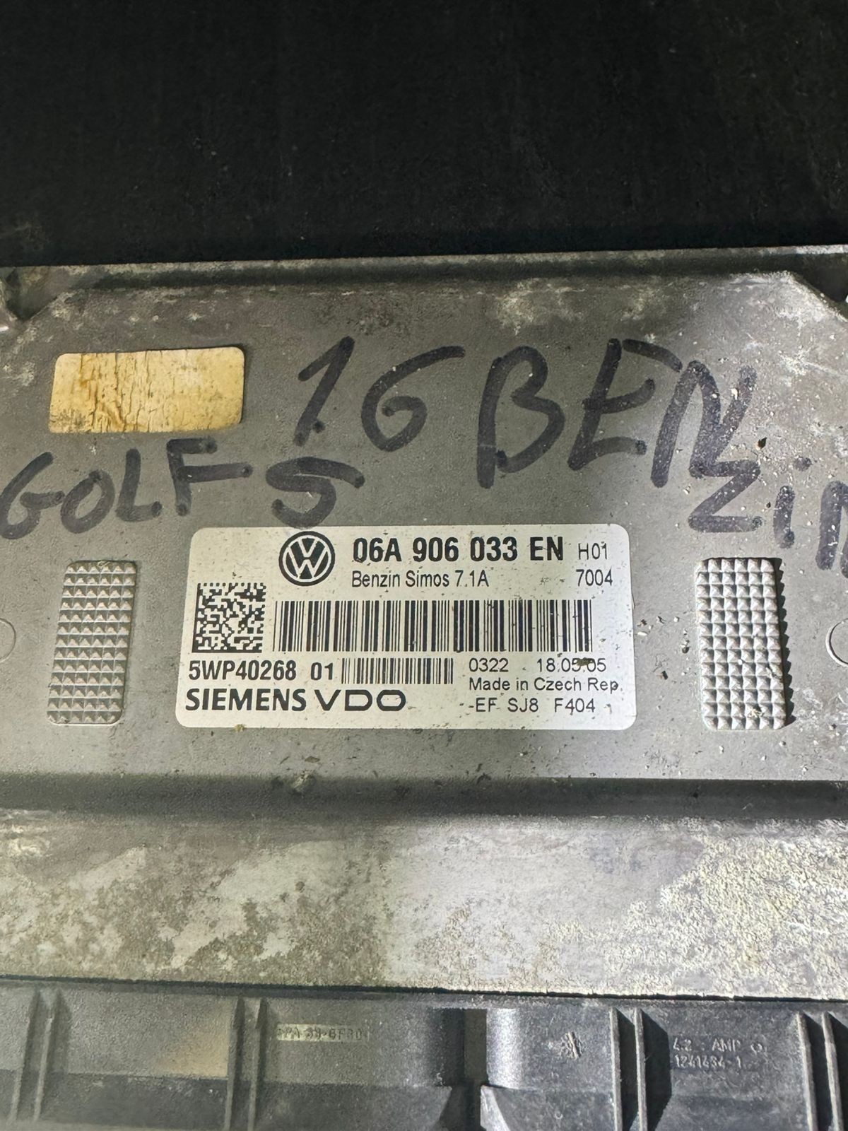 Siemens VDO ECU 06A906033EN 5WP40268 01 Simos 7.1A VW Audi Engine Control Unit