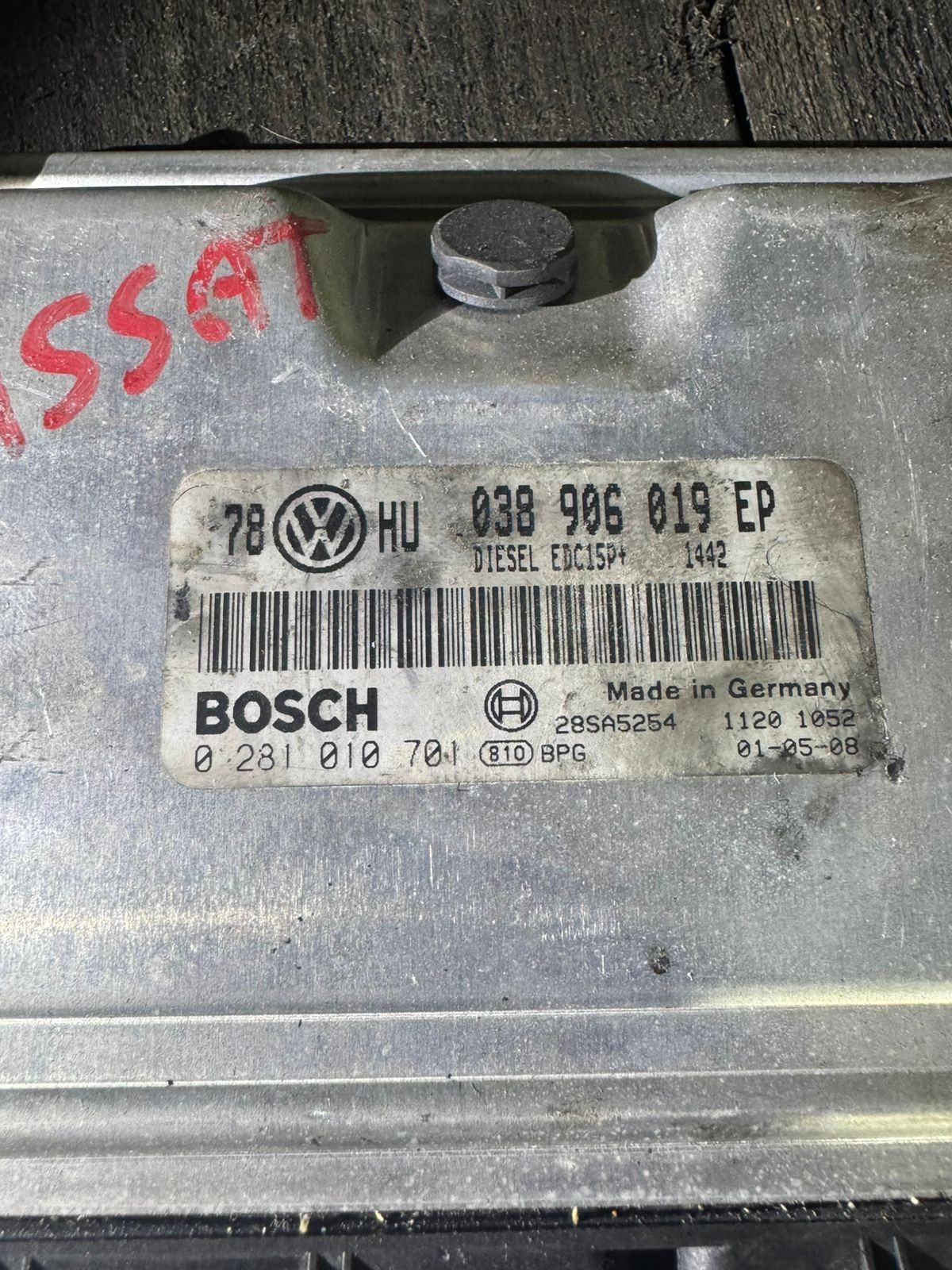 Bosch ECU 038906019EP 0281010701 EDC15P+ VW Audi Engine Control Unit