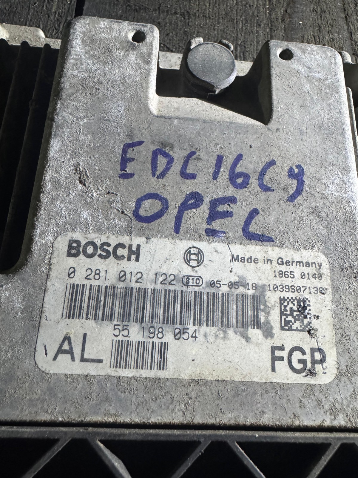 Bosch ECU 55198054 EDC16C9 0281012122 Engine Control Unit