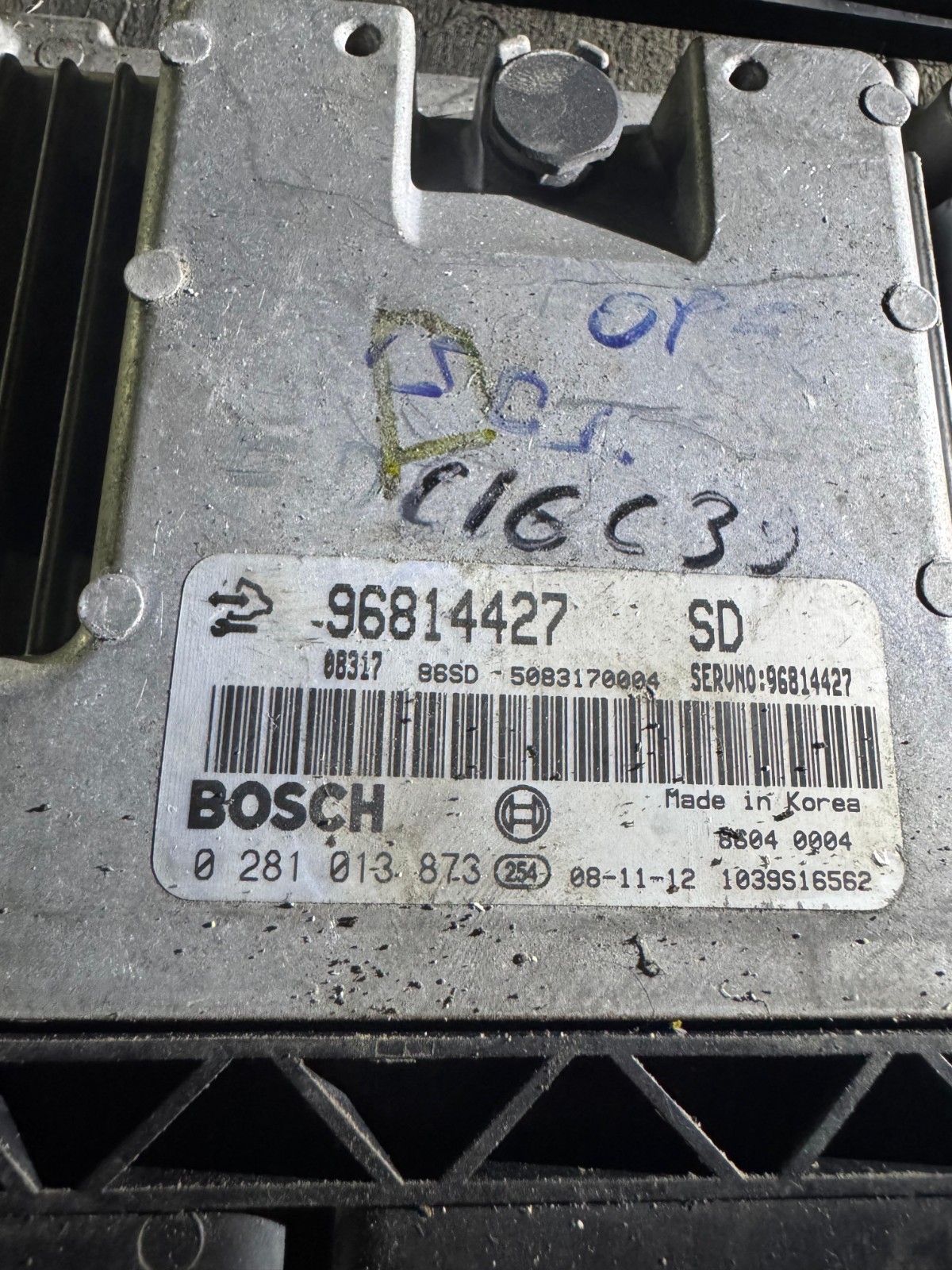 Bosch ECU 96814427 SD EDC16C39 0281013873 Engine Control Unit