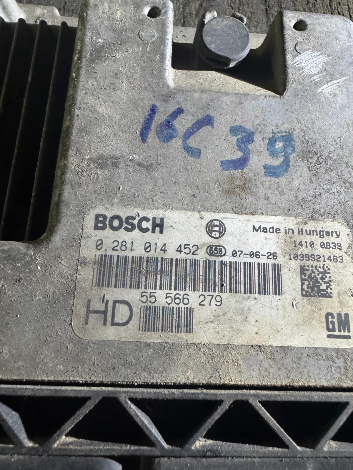 Bosch ECU 55566279 EDC16C39 0281014452 Engine Control Unit