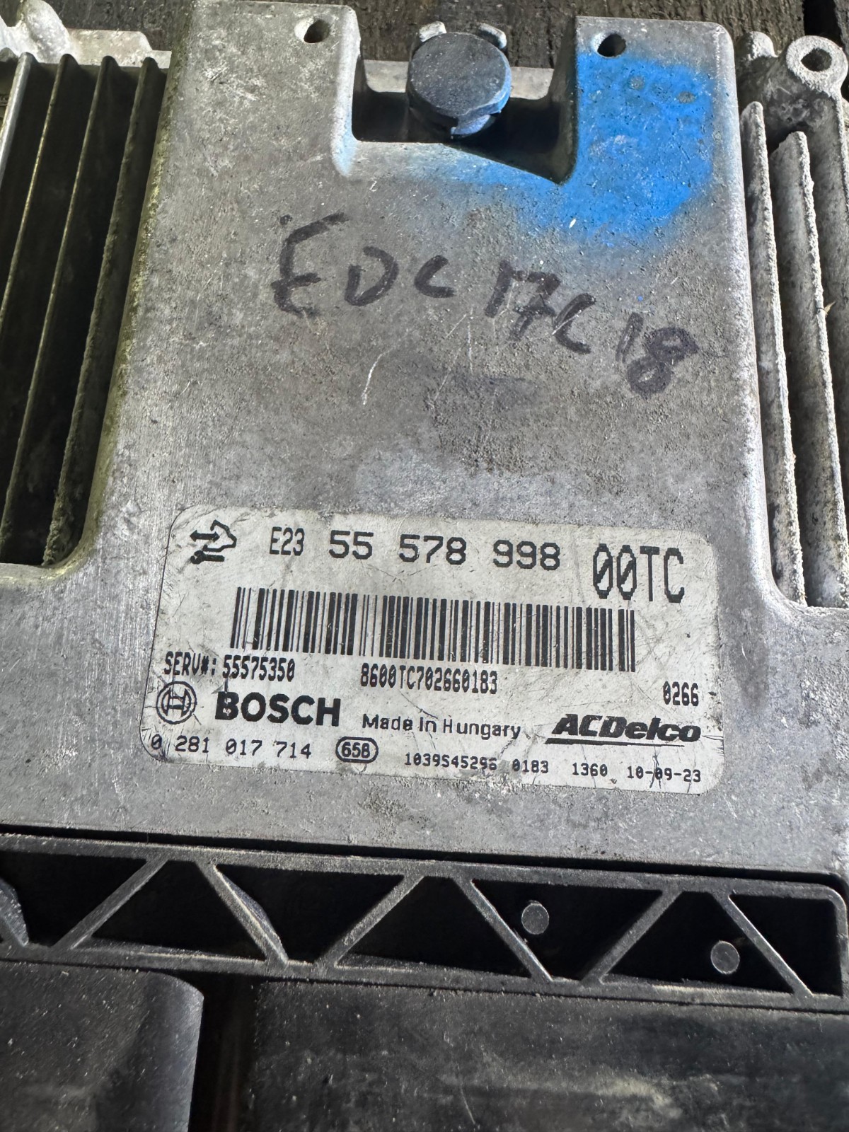 Bosch ECU 55578998 00TC EDC17C18 0281017714 Engine Control Unit