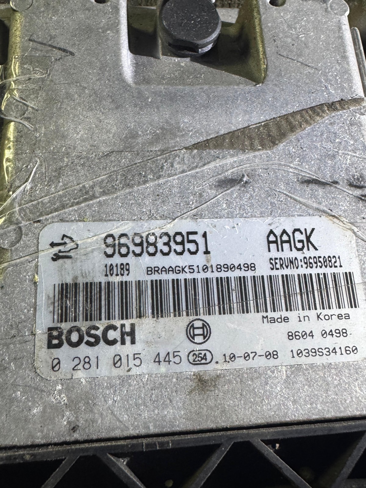 Bosch ECU 96983951 AAGK EDC16C39 0281015445 Engine Control Unit
