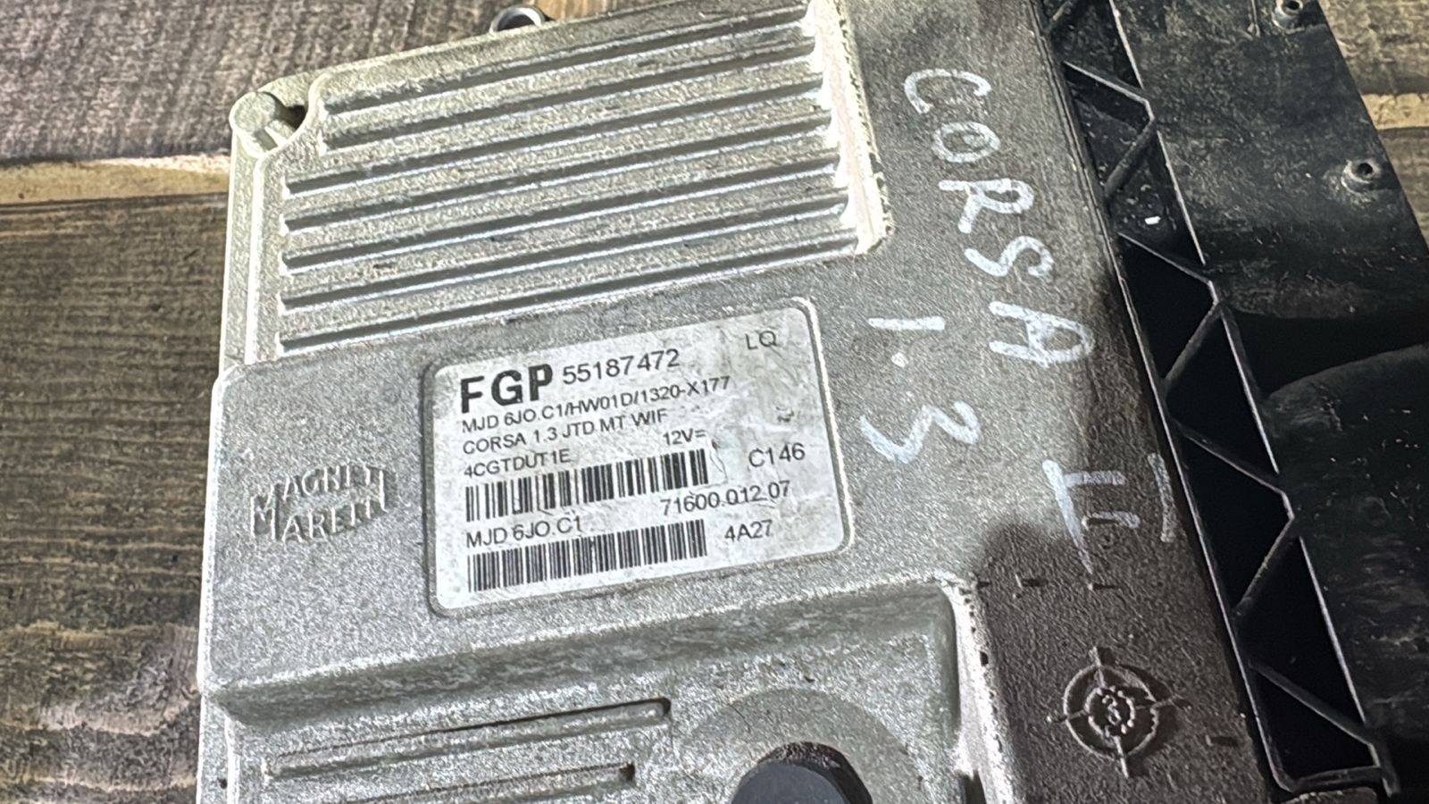 Magneti Marelli ECU 55187472 71600.012.07 MJD6J0.C1 Engine Control Unit for Opel