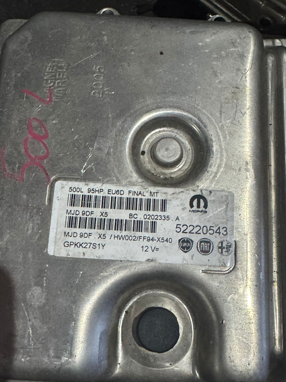 Magneti Marelli ECU 52220543 MJD9DF.X5 BC0202335A Engine Control Unit OEM