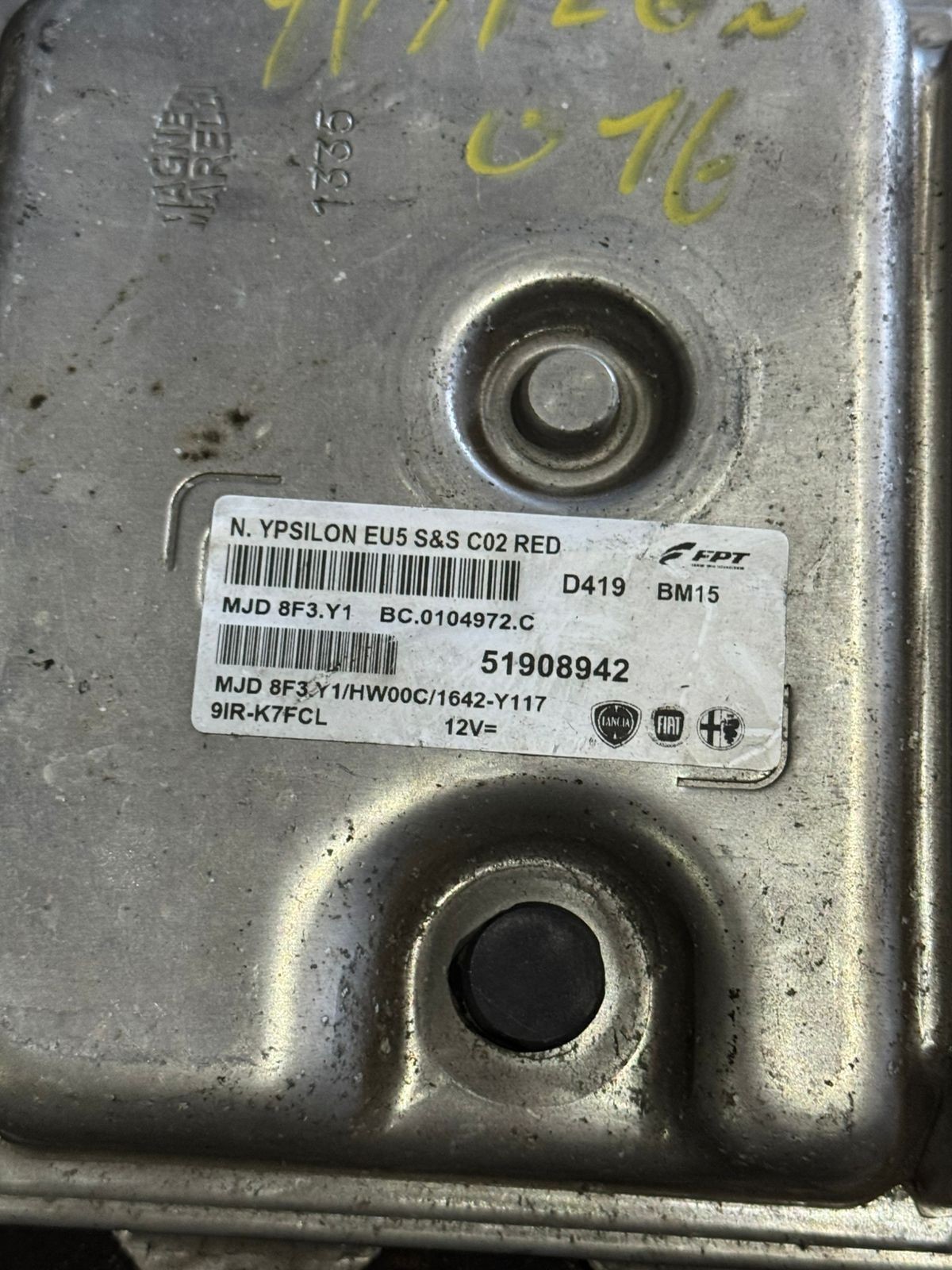 Magneti Marelli ECU 519089942 MJD8F3.Y1 BC0104972C Ypsilon Engine Control Unit