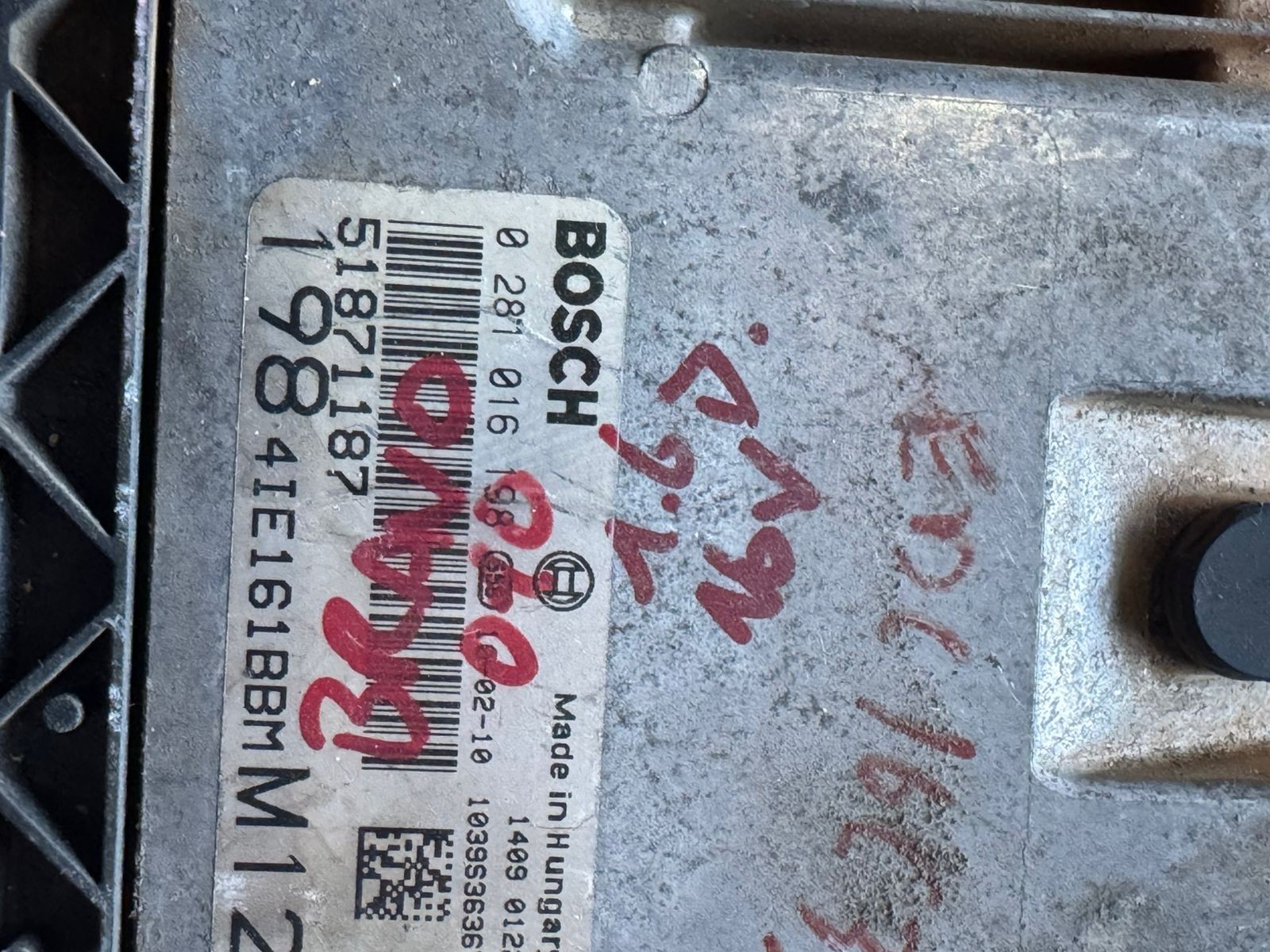Bosch ECU 51871187 EDC16C39 0281016198 Engine Control Module Fiat Alfa Lancia