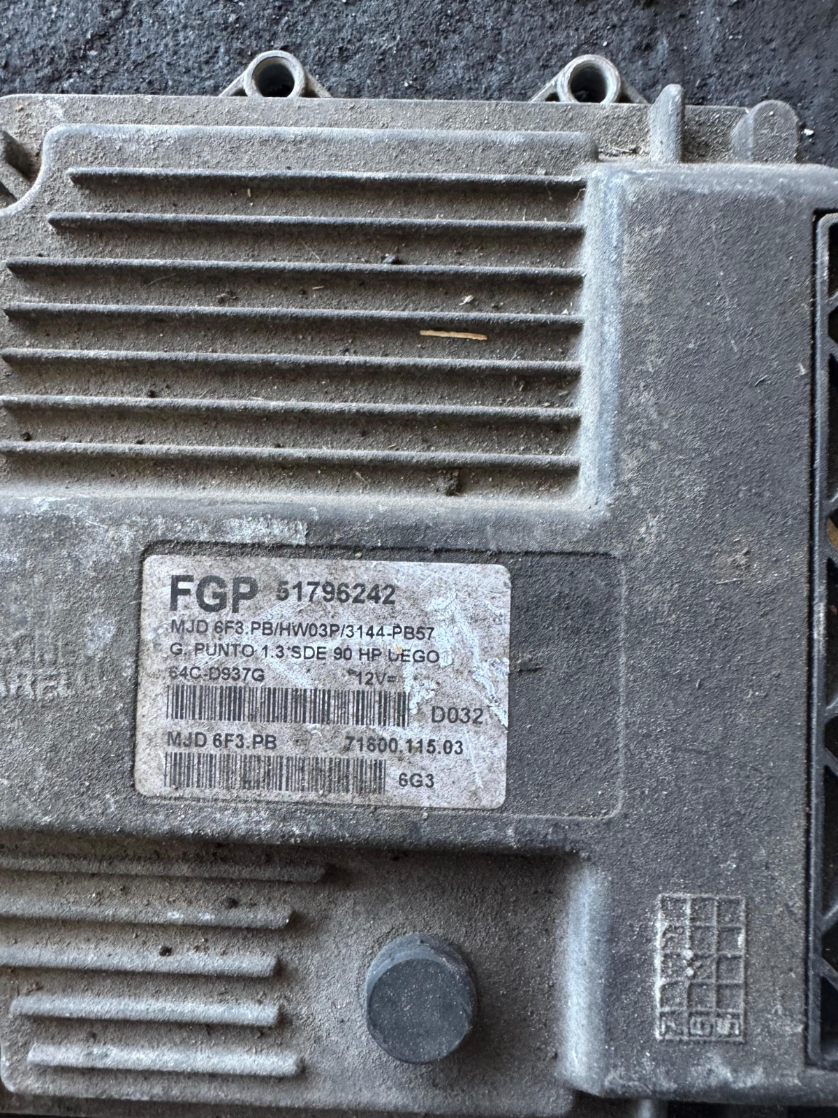 Magneti Marelli ECU 51796242 MJD 6F3.PB 71600.114.03 Engine Control Unit