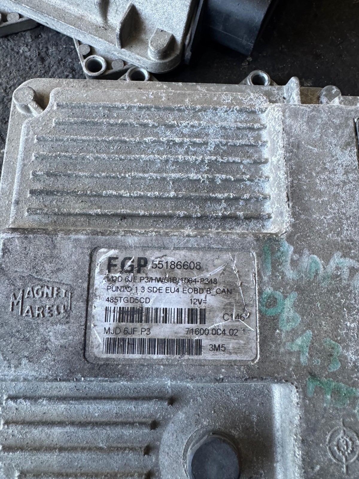 Magneti Marelli ECU 55186608 MJD 6JF.P3 71600.0C4.02 Engine Control Unit