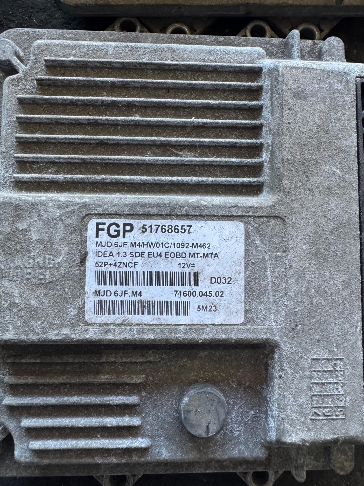 Magneti Marelli ECU 51768657 MJD 6JF.M4 71600.045.02 Engine Control Module