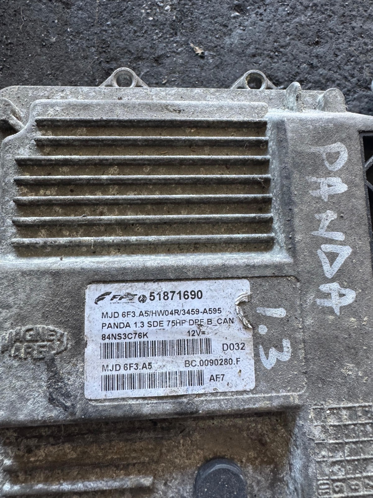 Magneti Marelli ECU 51871690 MJD 6F3.A5 BC.0090280.F Engine Control Unit