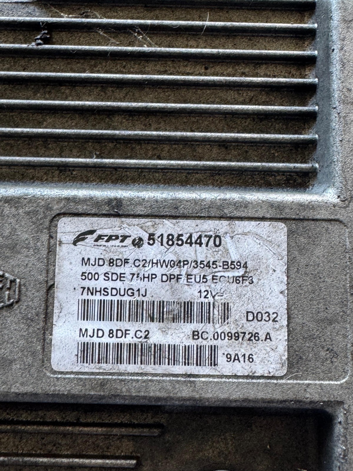 Magneti Marelli ECU 51854470 MJD 8DF.C2 BC.0099726.A Engine Control Unit