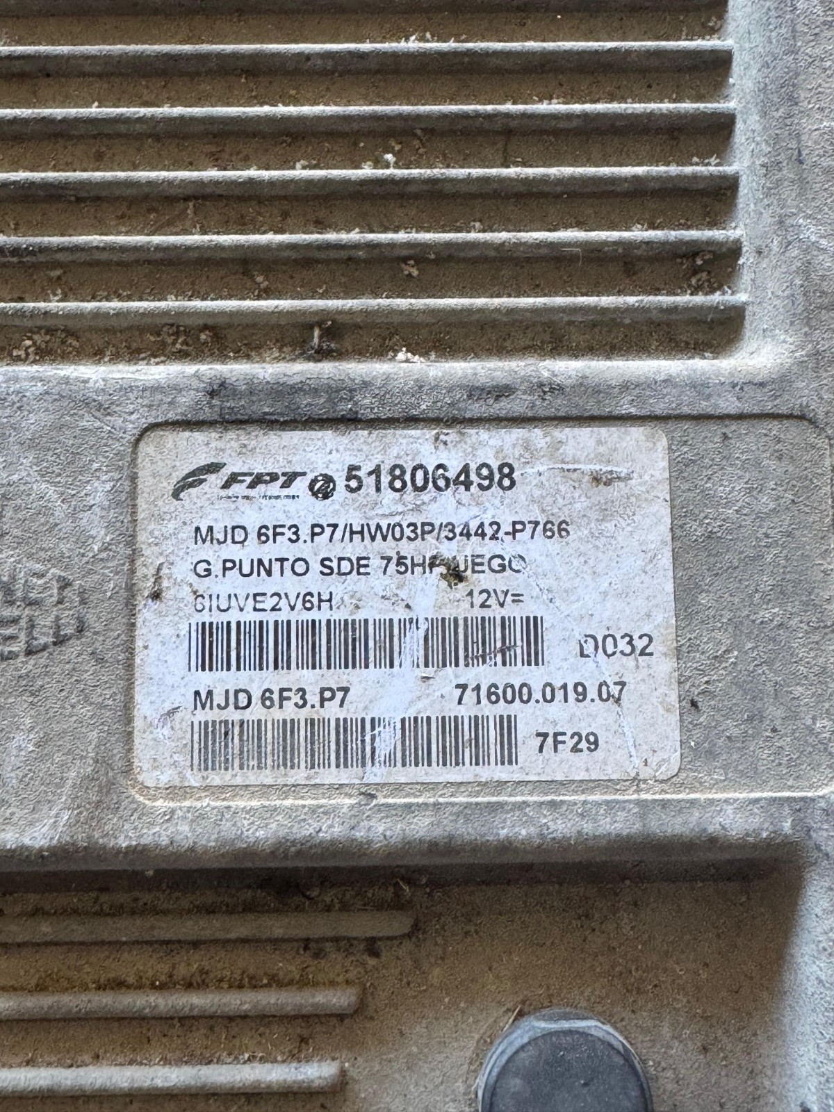 Magneti Marelli ECU 51806498 MJD 6F3.P7 71600.019.07 Engine Control Unit