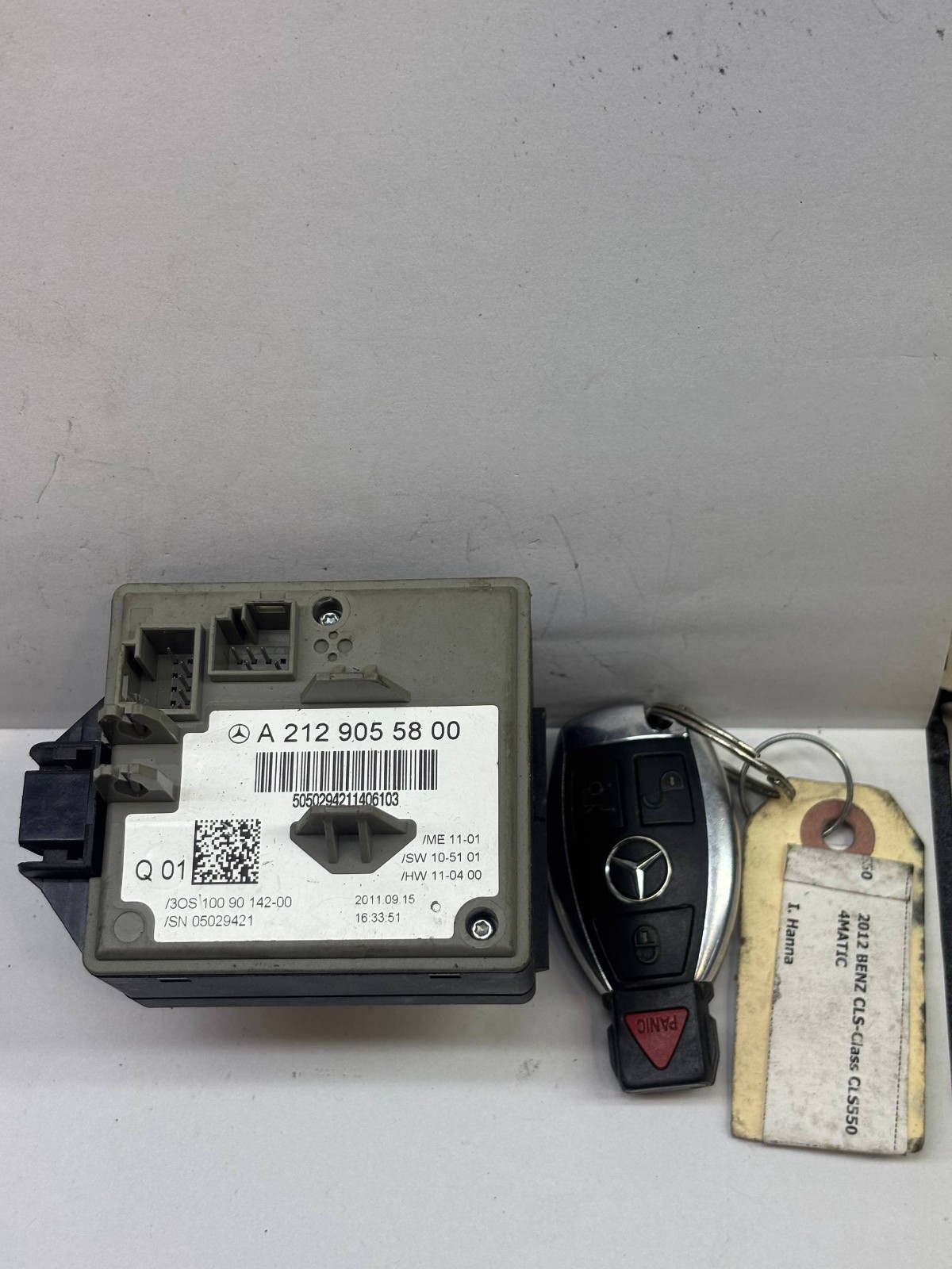 Mercedes EZS ESL ELV A1669059702 Ignition Switch Start Module