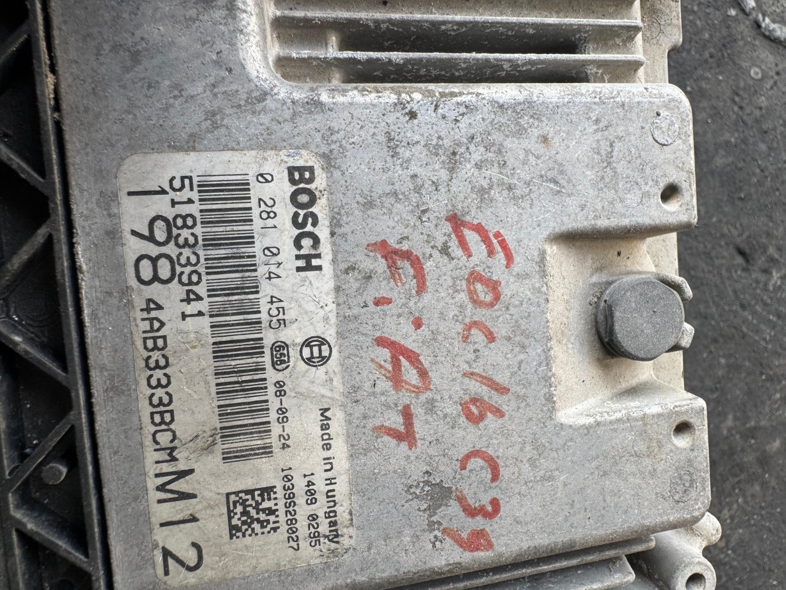 Bosch ECU 51833941 EDC16C39 0281014455 Engine Control Unit