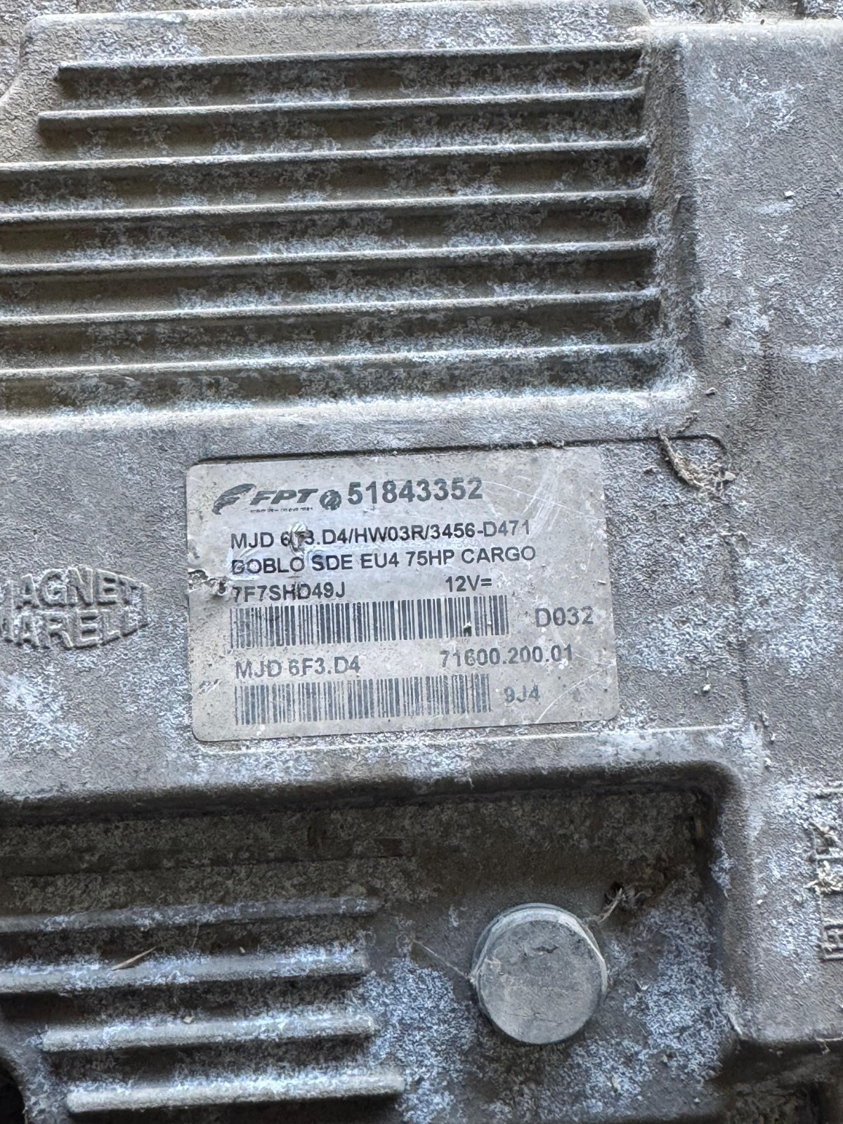 Magneti Marelli ECU 51843352 MJD 6F3.D4 71600.200.01 Engine Control Unit