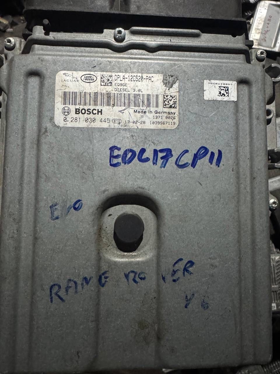 Range Rover ECU DPLA-12C520-PAC Bosch EDC17CP11 0281030445 EQQ6E Diesel 3.0L