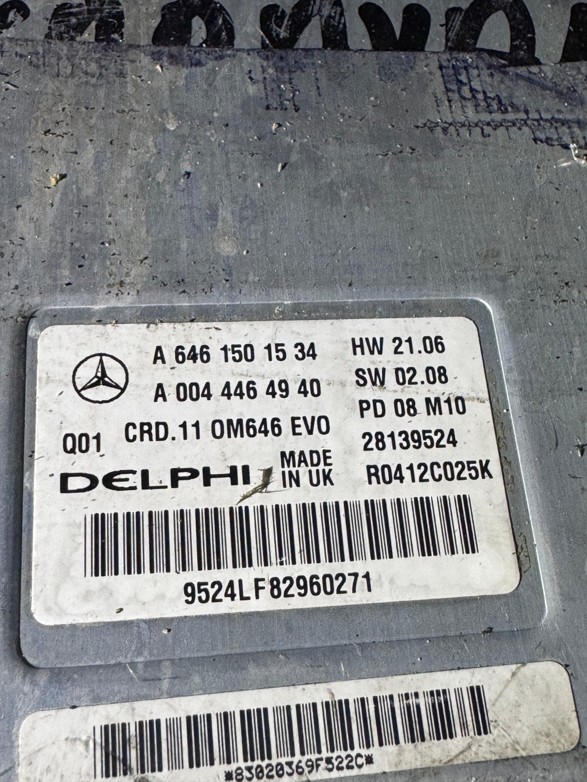 Mercedes Delphi ECU A6461501534 CRD.11 Engine Control Unit