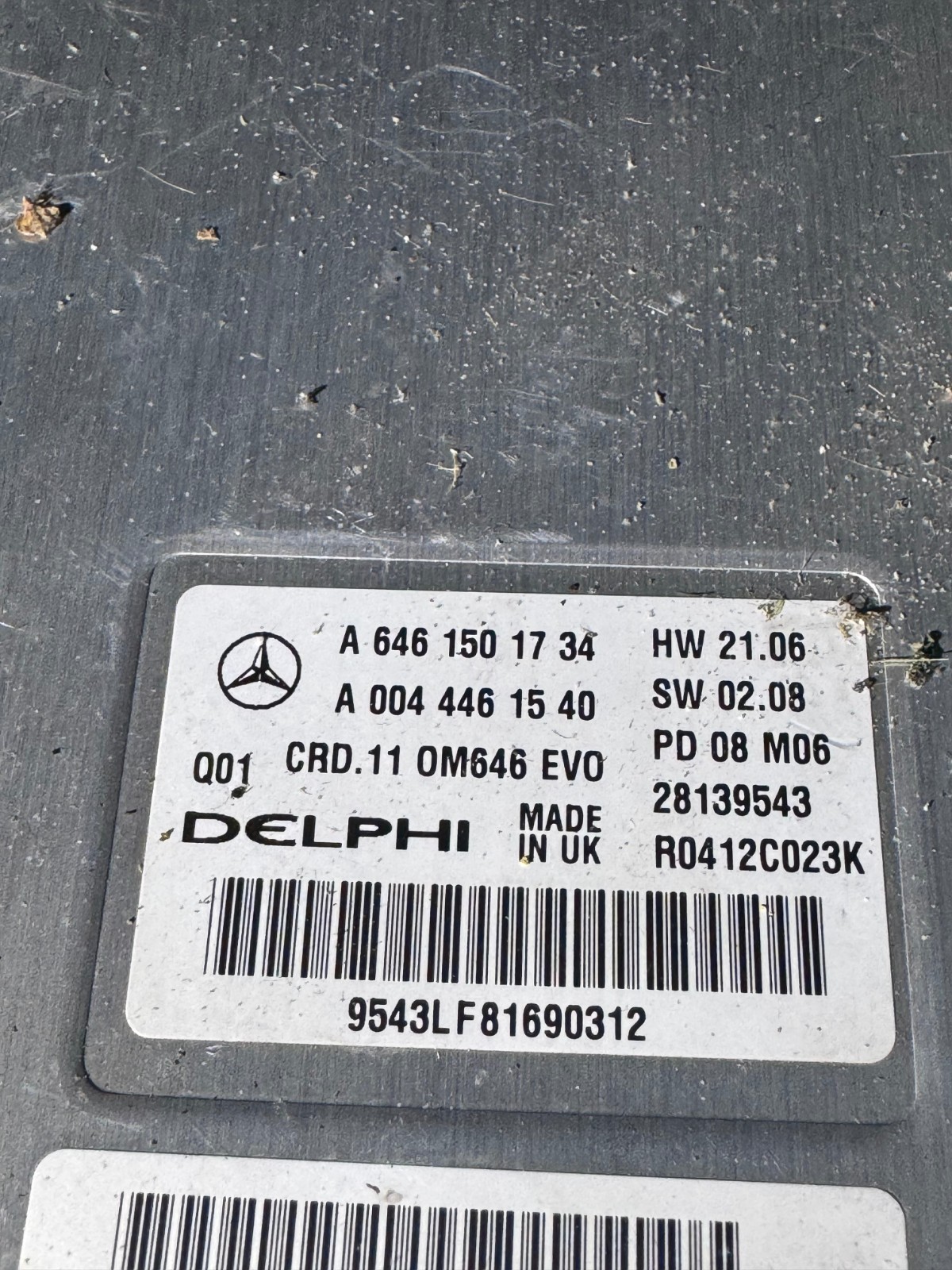 Mercedes Delphi ECU A6461501734 CRD.11 Engine Control Unit