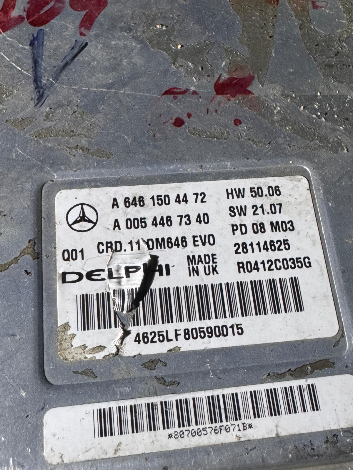 Mercedes Delphi ECU A6461504472 CRD.11 Engine Control Unit