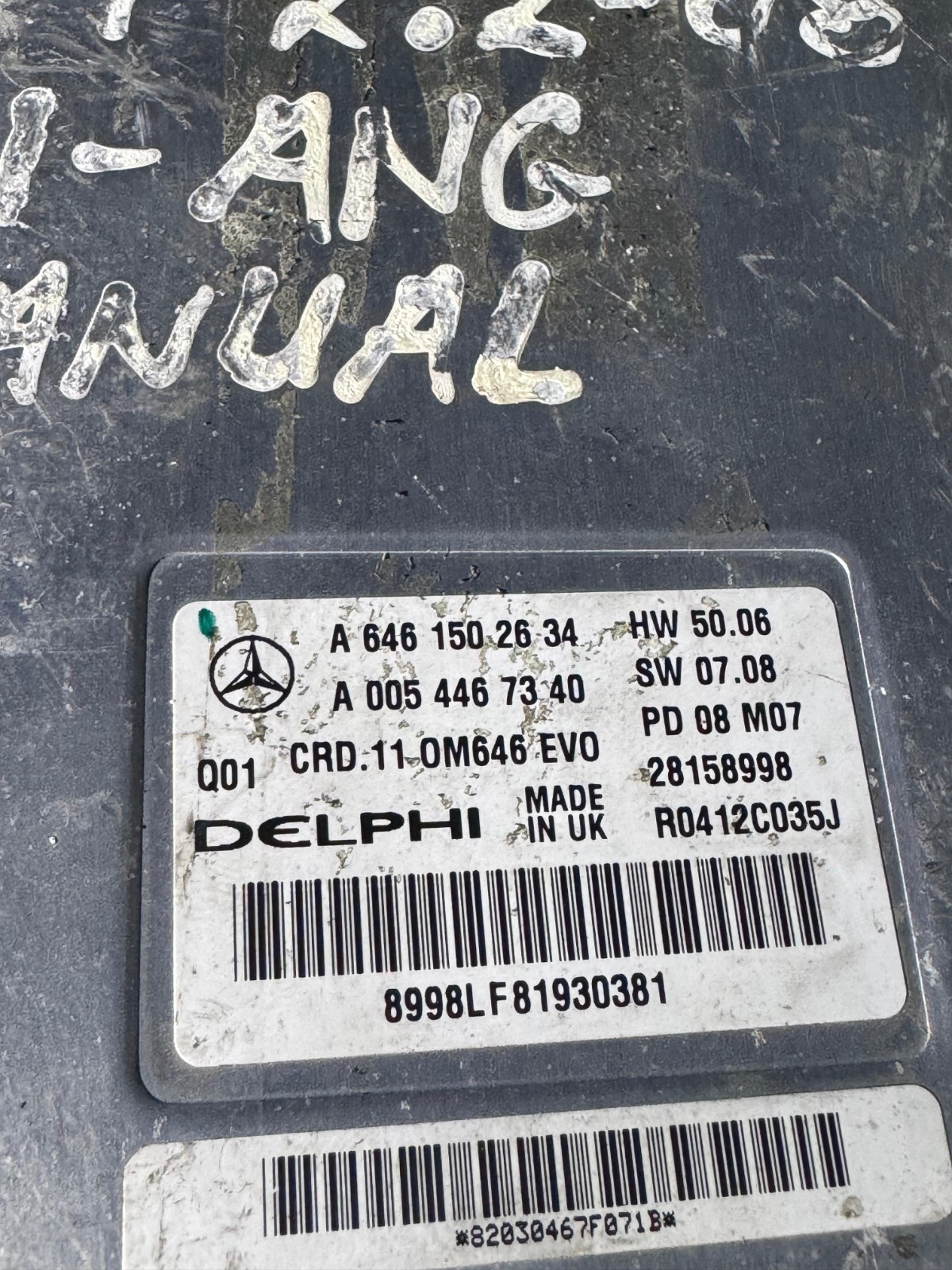 Mercedes Delphi ECU A6461502634 CRD.11 Engine Control Unit