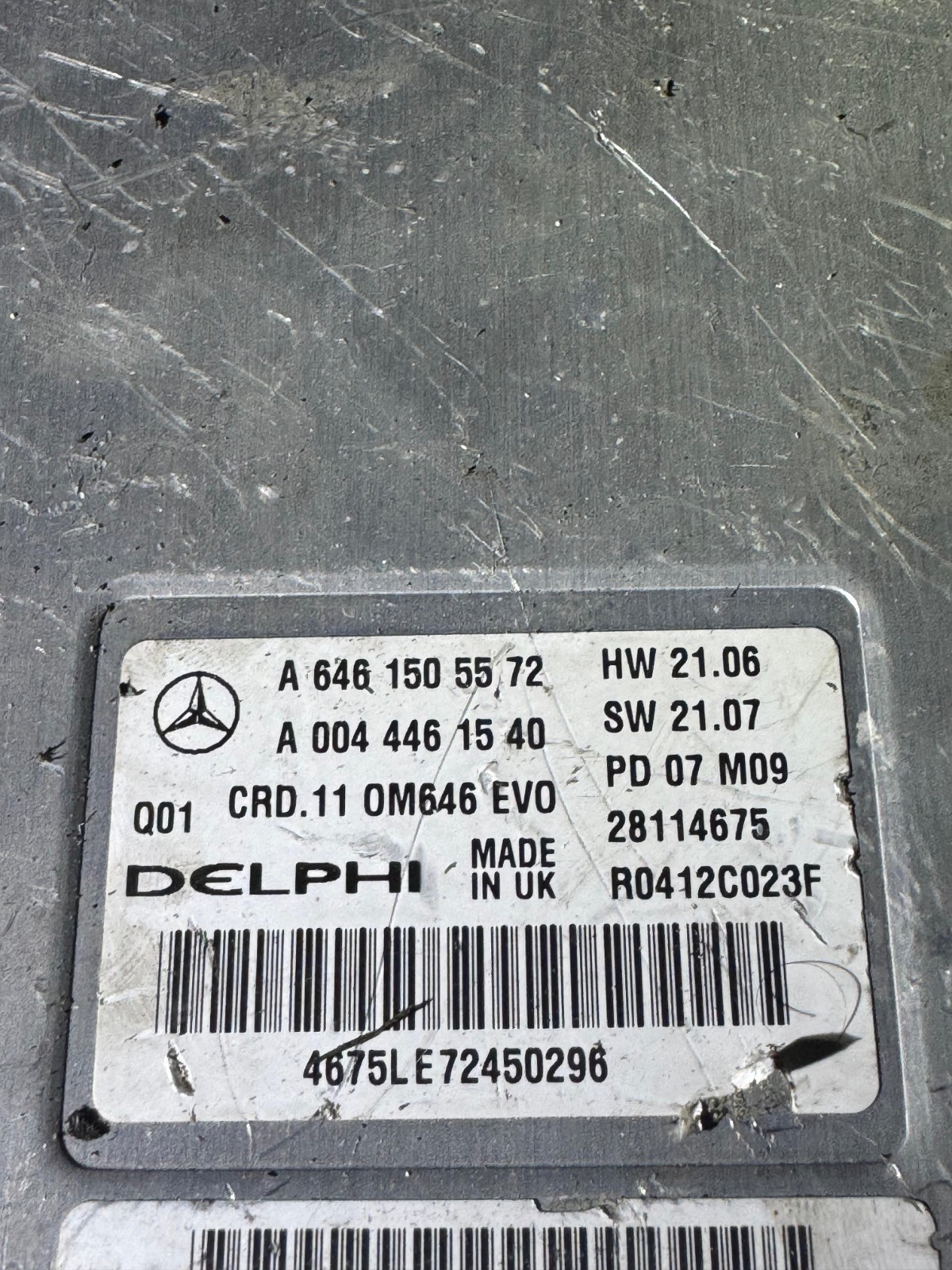 Mercedes Delphi ECU A6461505572 CRD.11 Engine Control Unit