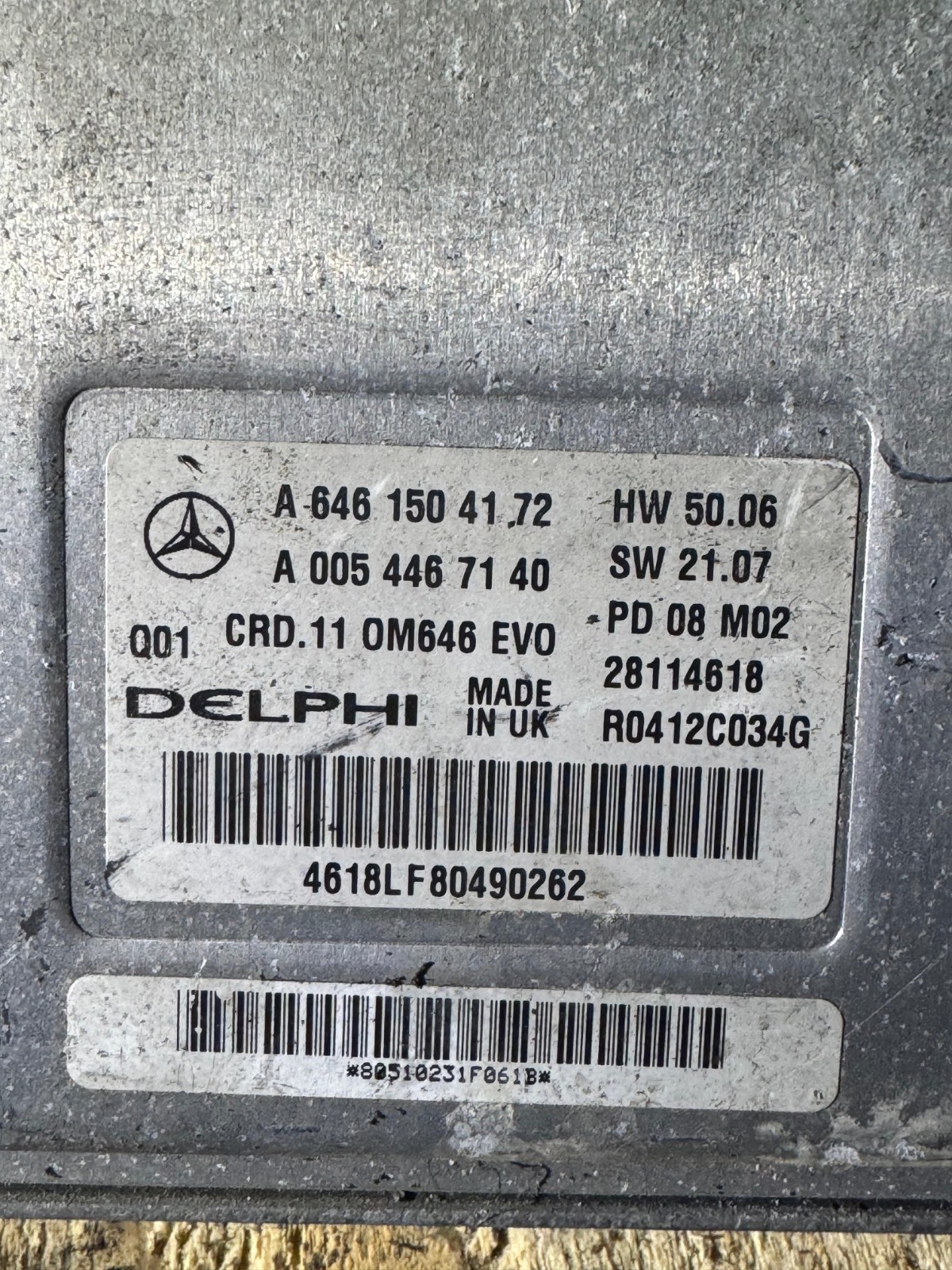 Mercedes Delphi ECU A6461504172 CRD.11 Engine Control Unit