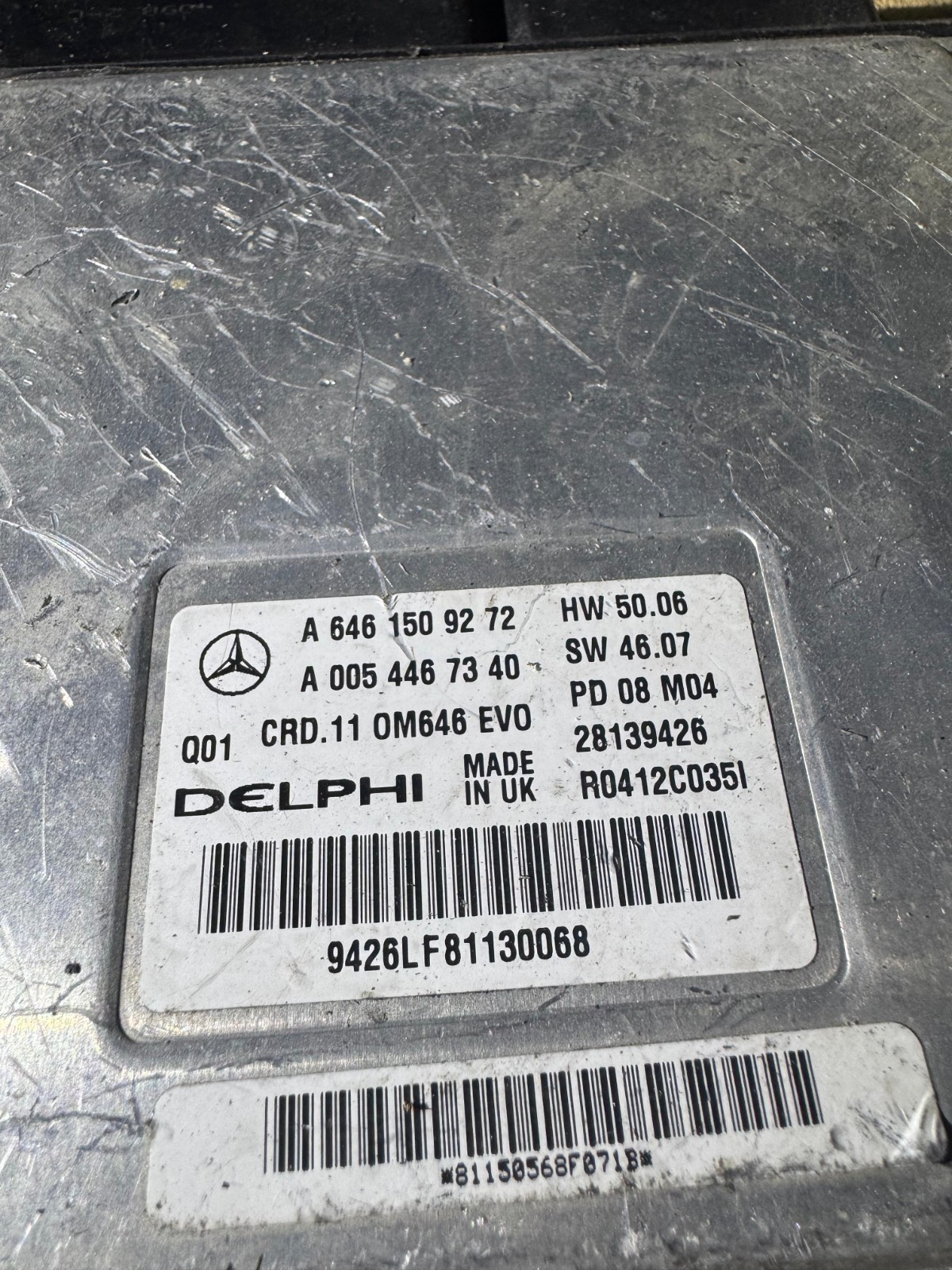 Mercedes Delphi ECU A6461509272 CRD.11 Engine Control Unit