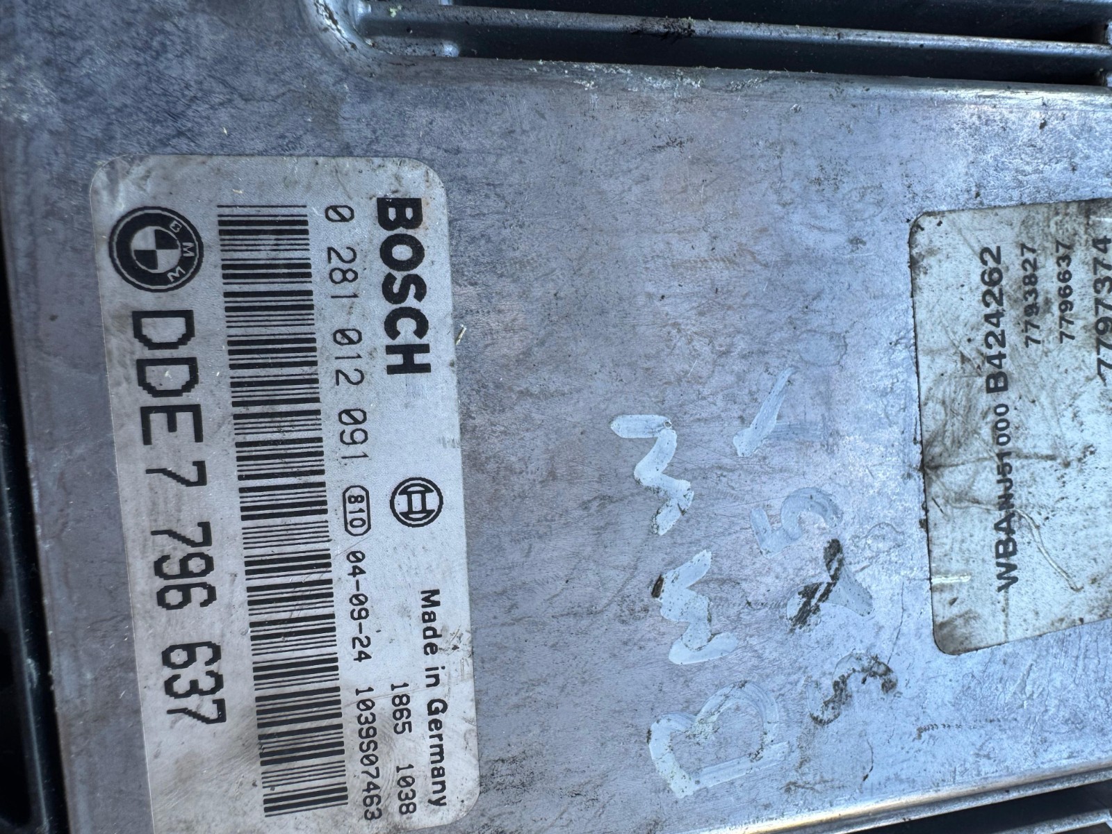 Bosch ECU DDE7796637 EDC16C1 0281012091 Engine Control Unit
